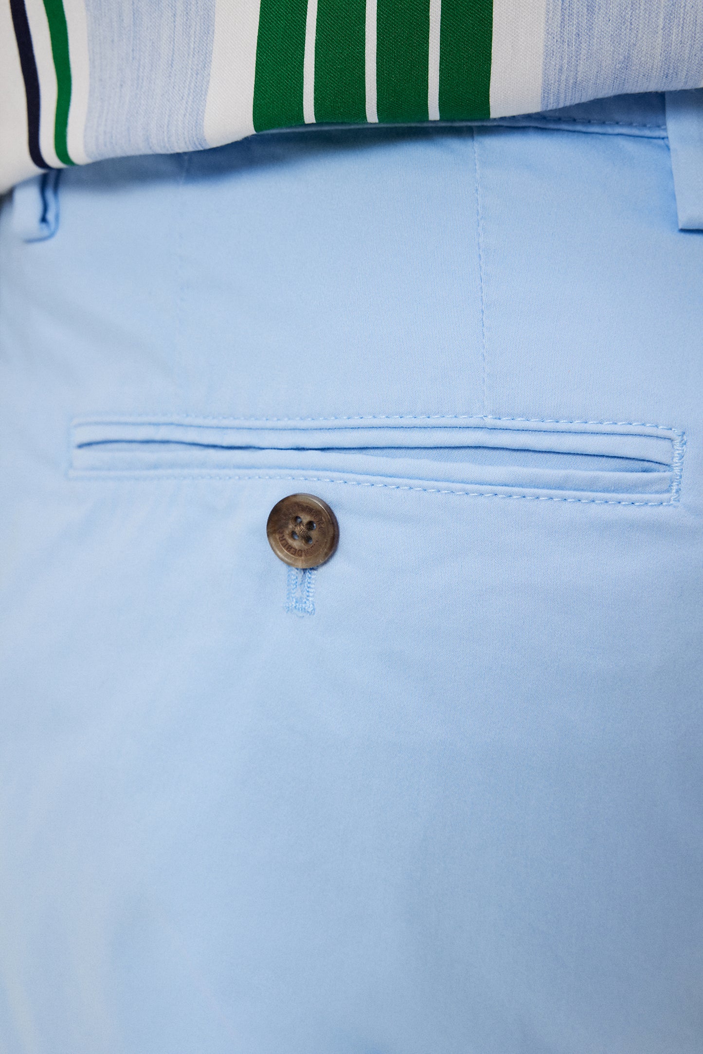 Nathan Cloud Satin Shorts in Chambray Blue by J.Lindeberg