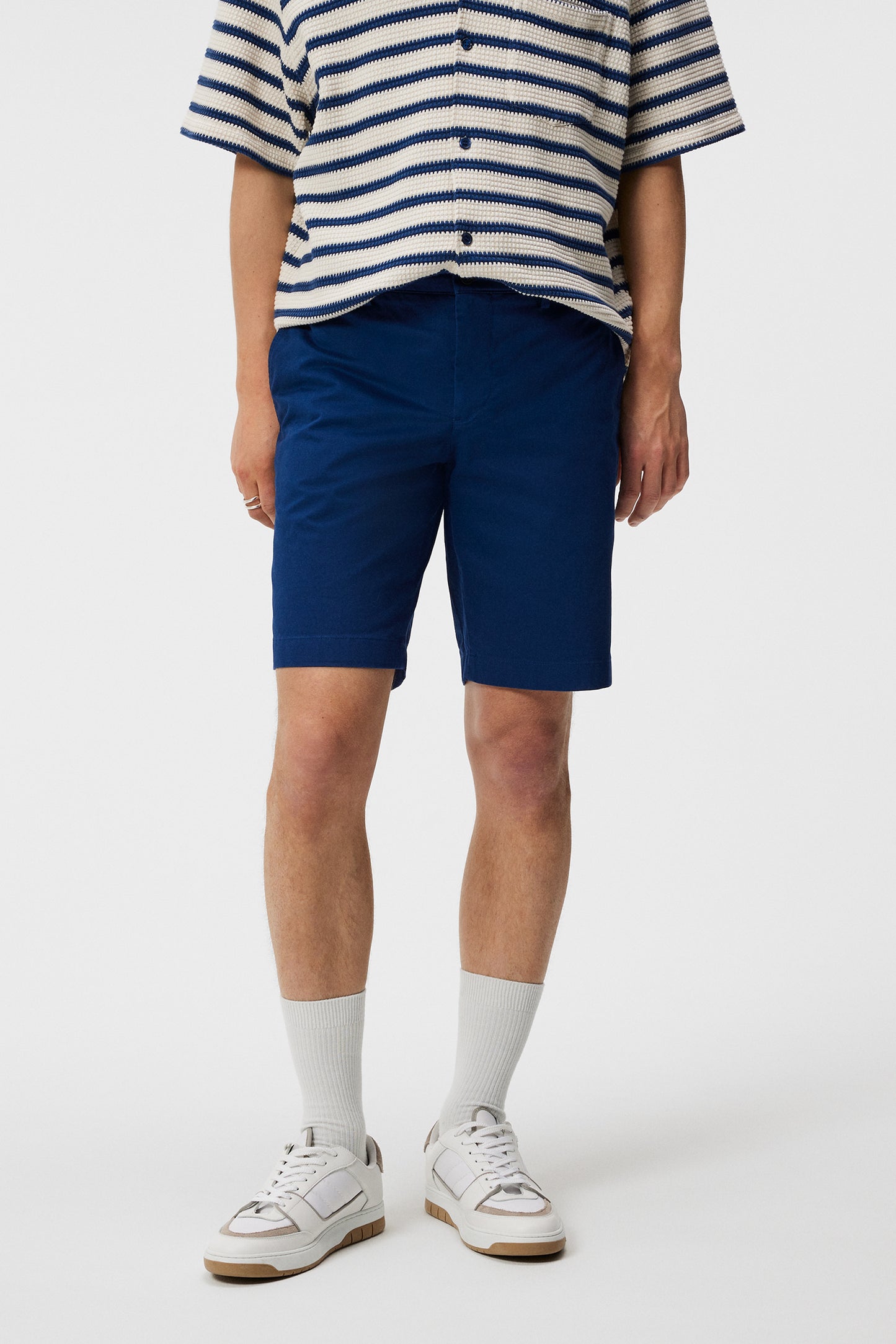 Nathan Cloud Satin Shorts in Estate Blue by J.Lindeberg