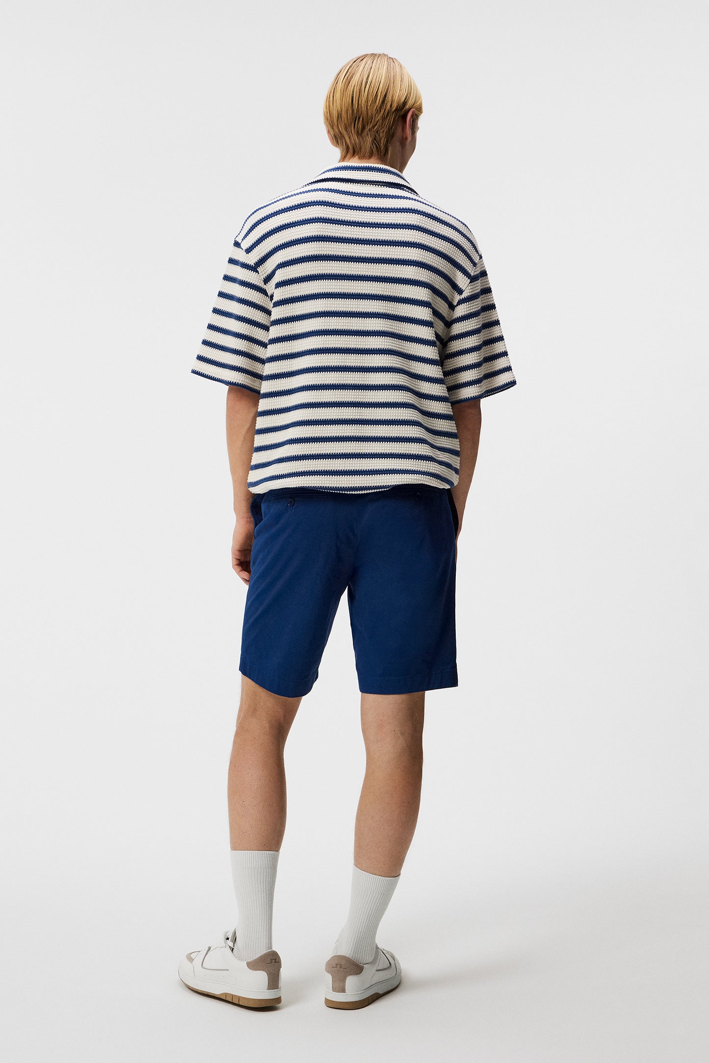 Nathan Cloud Satin Shorts in Estate Blue by J.Lindeberg