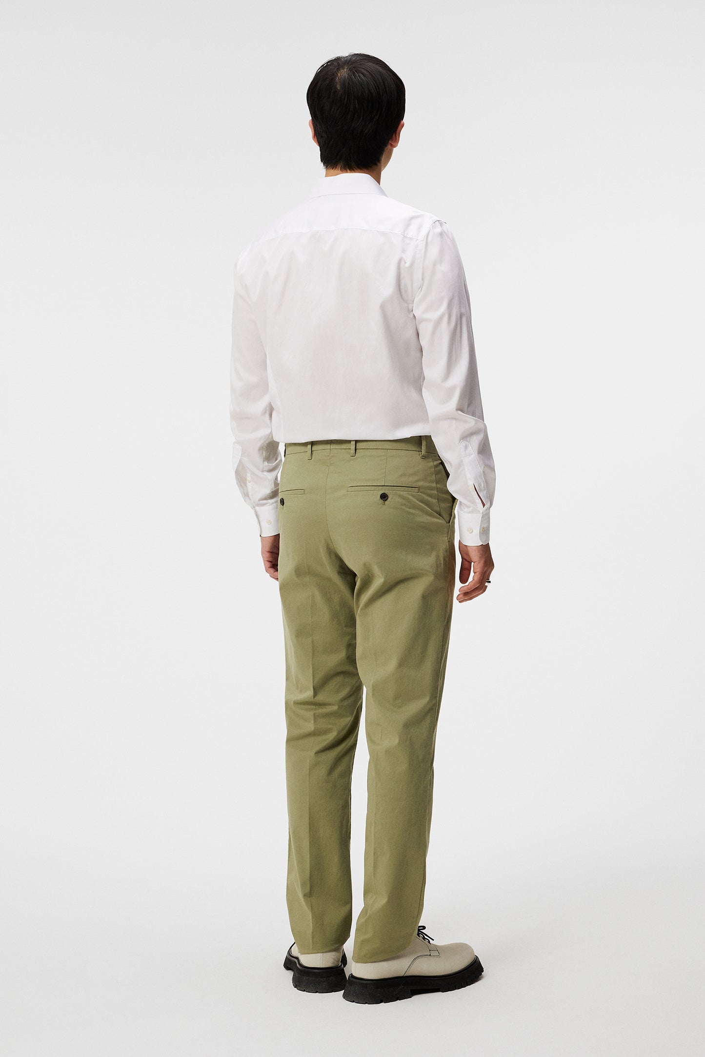 Lois Cloud Satin Pants in Oil Green by J.Lindeberg