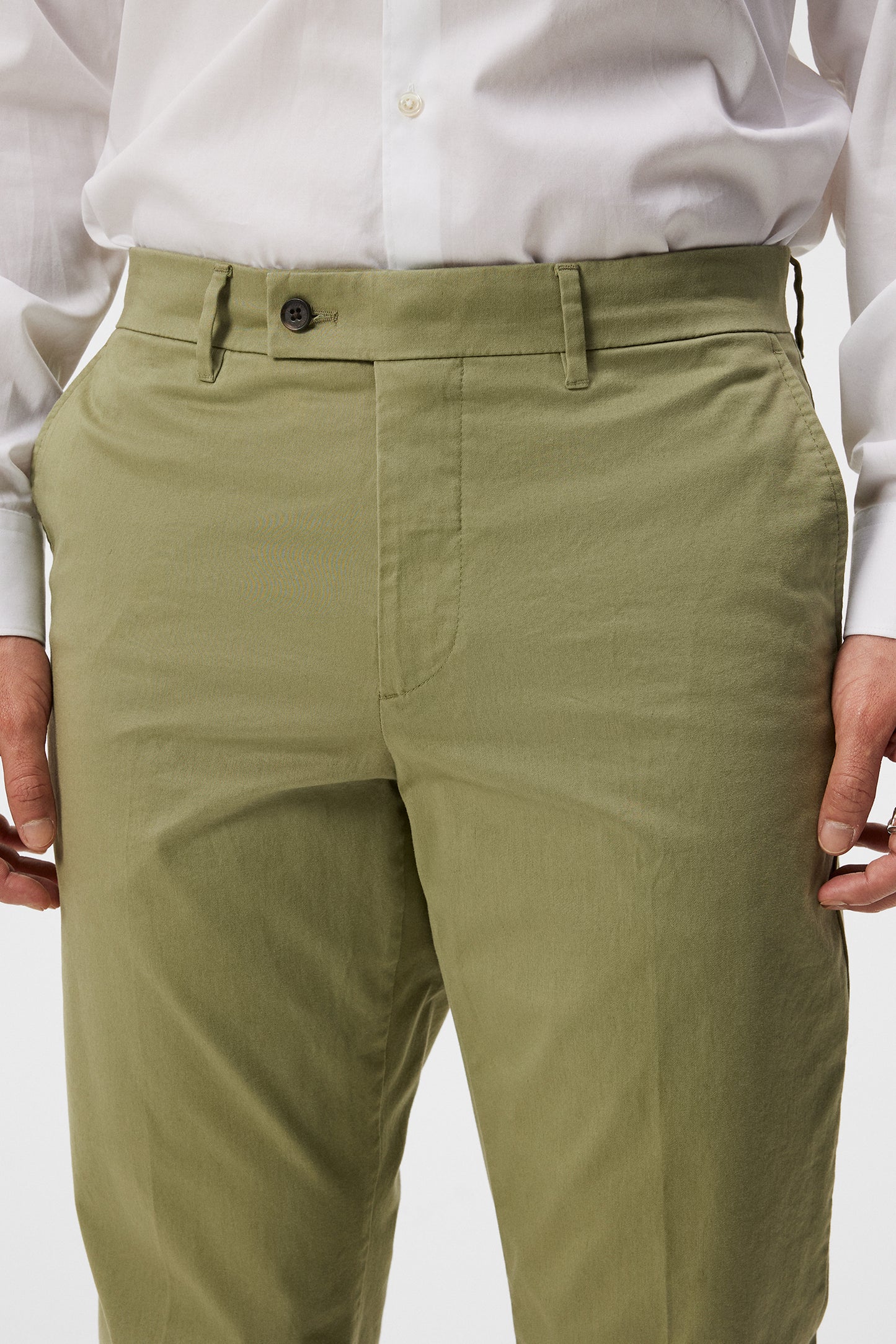 Lois Cloud Satin Pants in Oil Green by J.Lindeberg