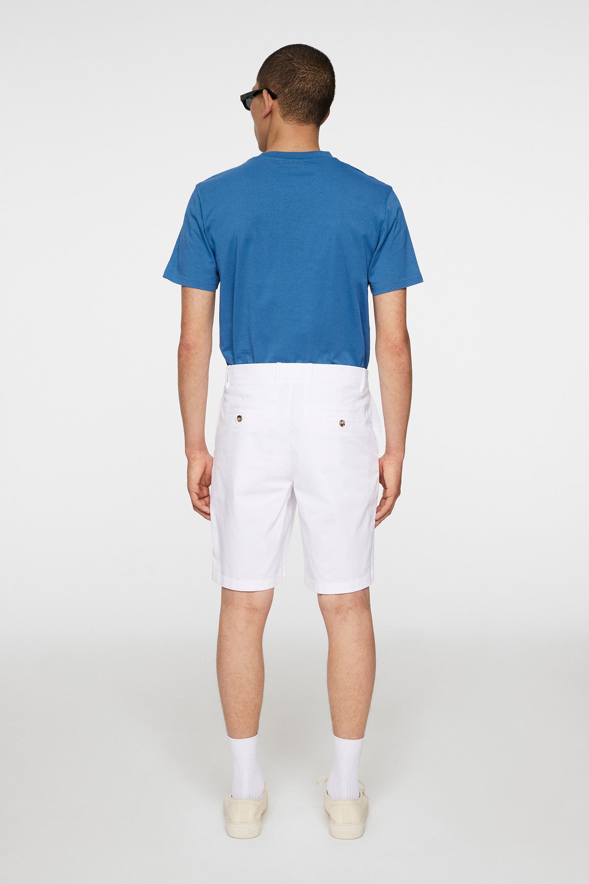Shane Cloud Satin Shorts in White by J.Lindeberg