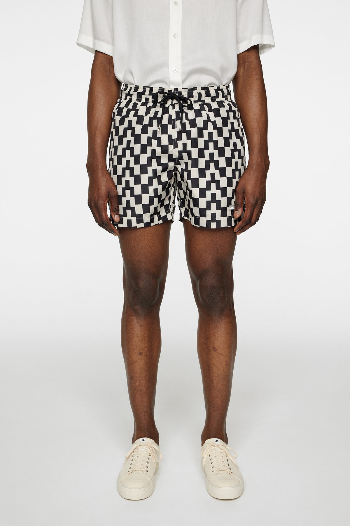 Banks Bridge Stack Swim Trunks in Bridge Stack Black M by J.Lindeberg