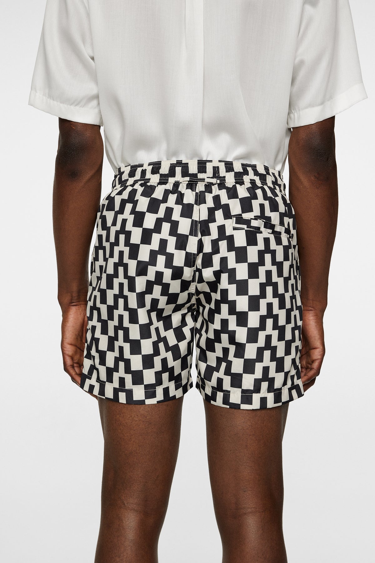 Banks Bridge Stack Swim Trunks in Bridge Stack Black M by J.Lindeberg