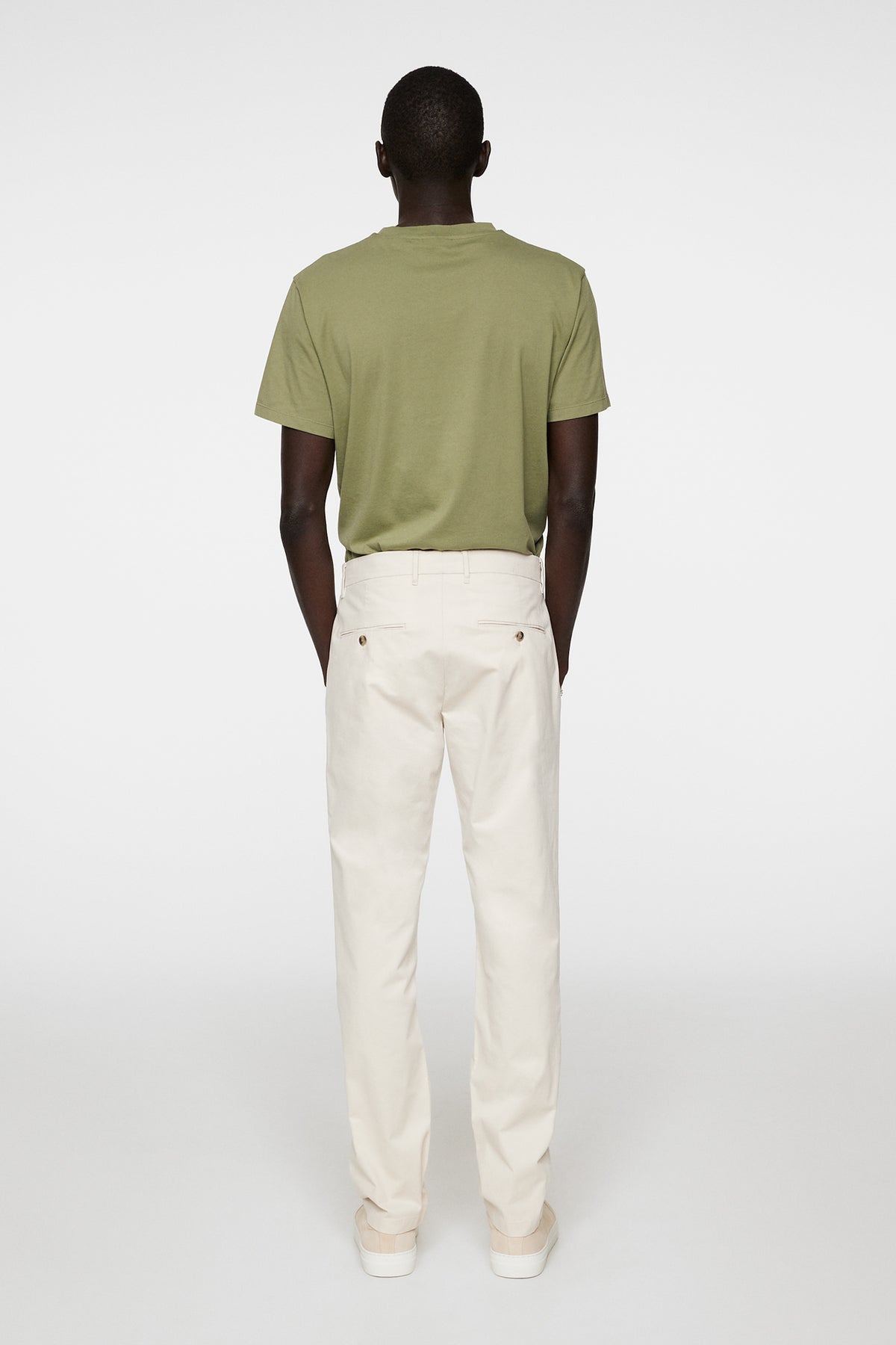 Ched Cloud Satin Pants in Moonbeam by J.Lindeberg