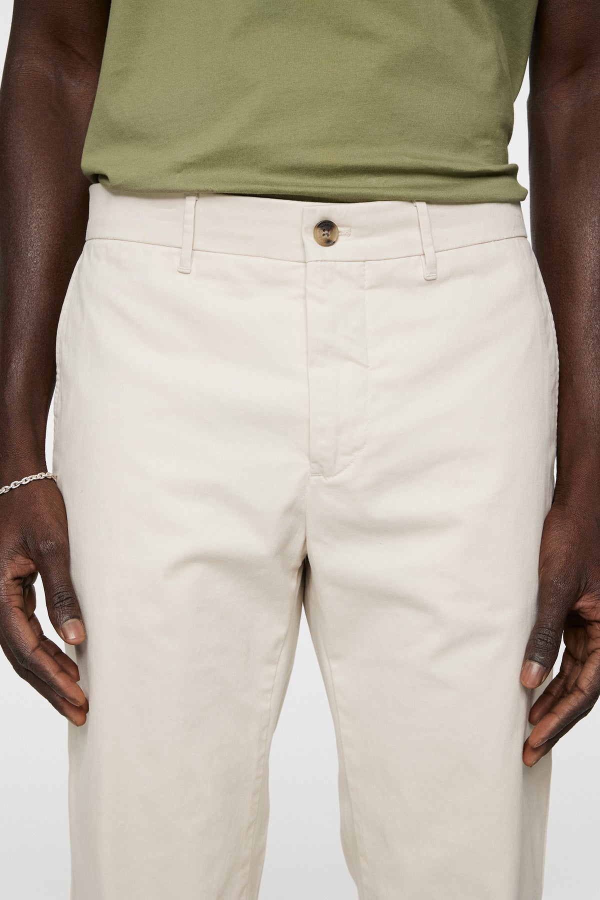 Ched Cloud Satin Pants in Moonbeam by J.Lindeberg