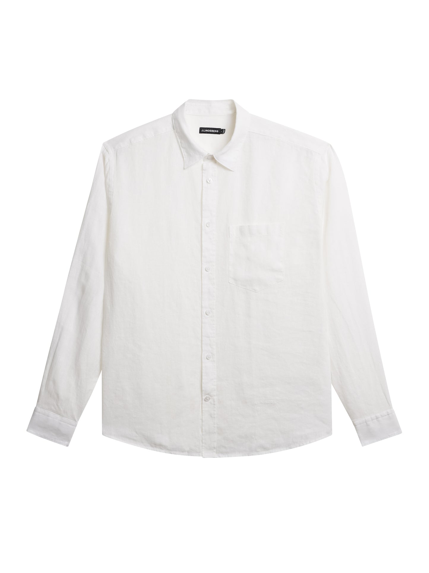 Reg LS Clean Linen Shirt in White by J.Lindeberg