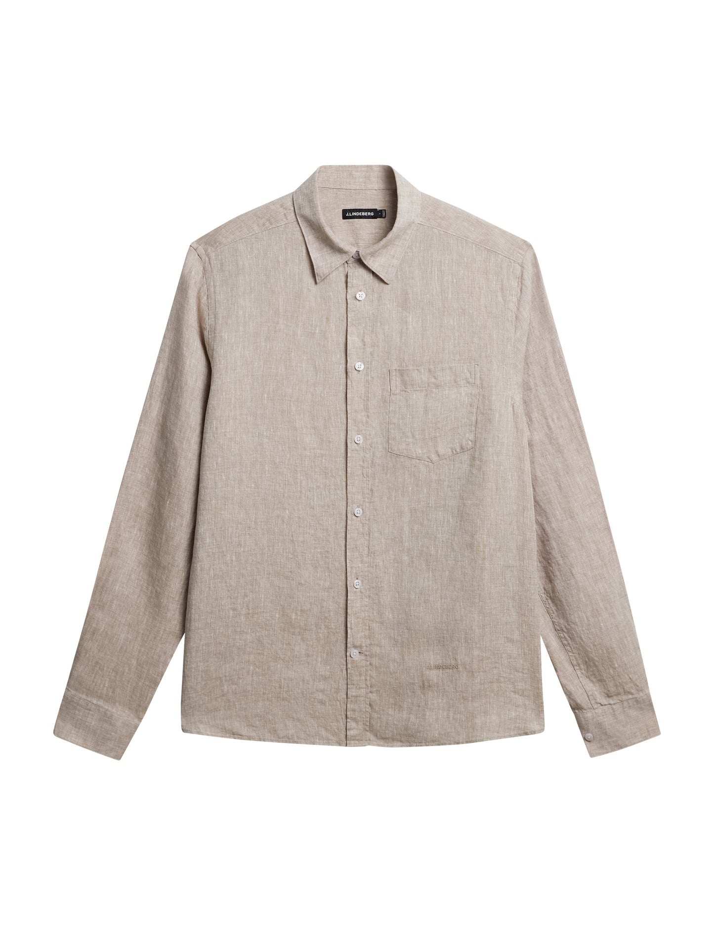 Slim LS Linen Melange Shirt in Batique Khaki by J.Lindeberg