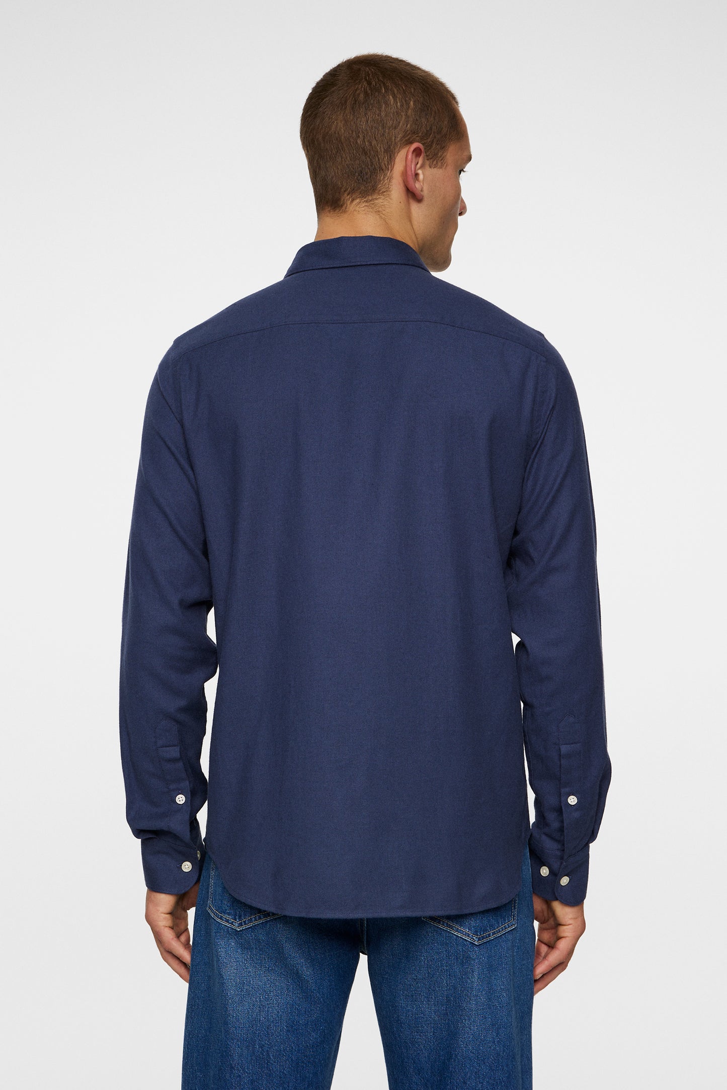 Light Flannel Slim Shirt in JL Navy by J.Lindeberg