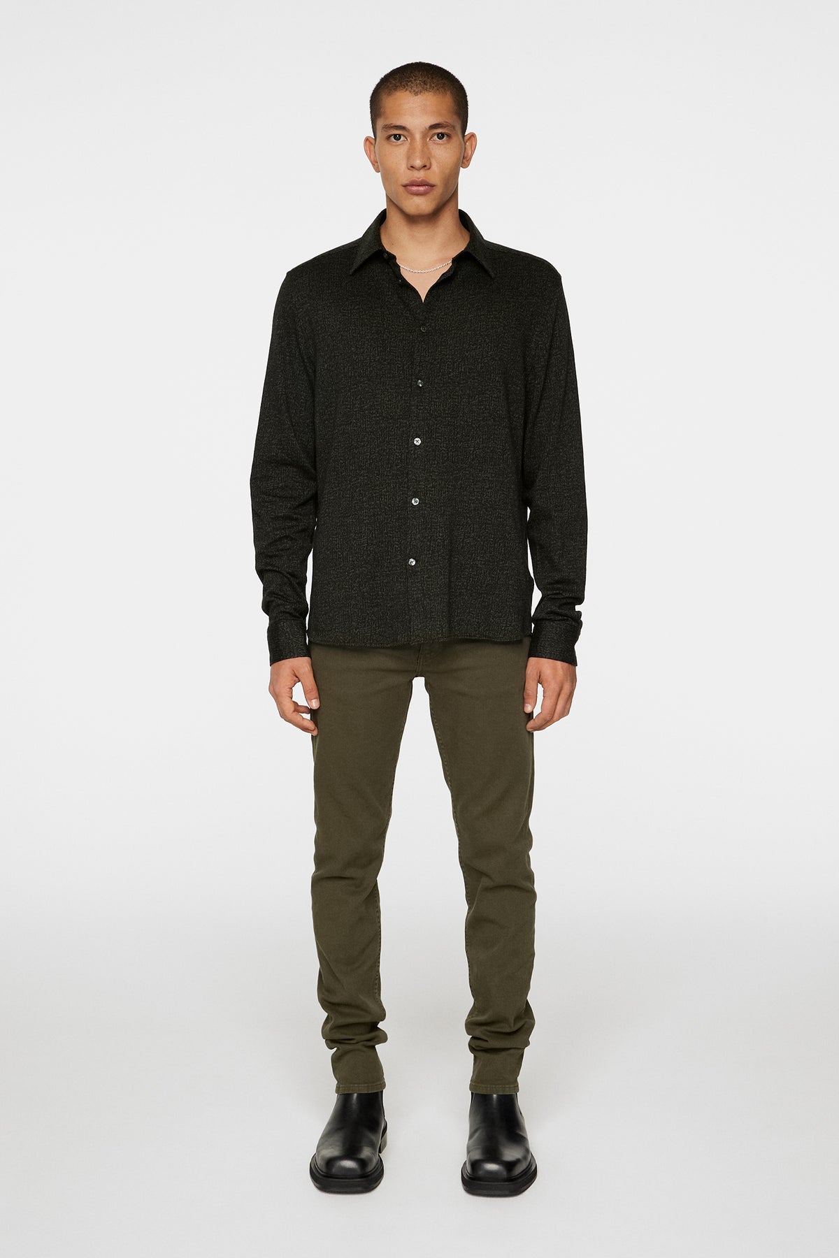 Marlon Jersey Shirt in Forest Green by J.Lindeberg