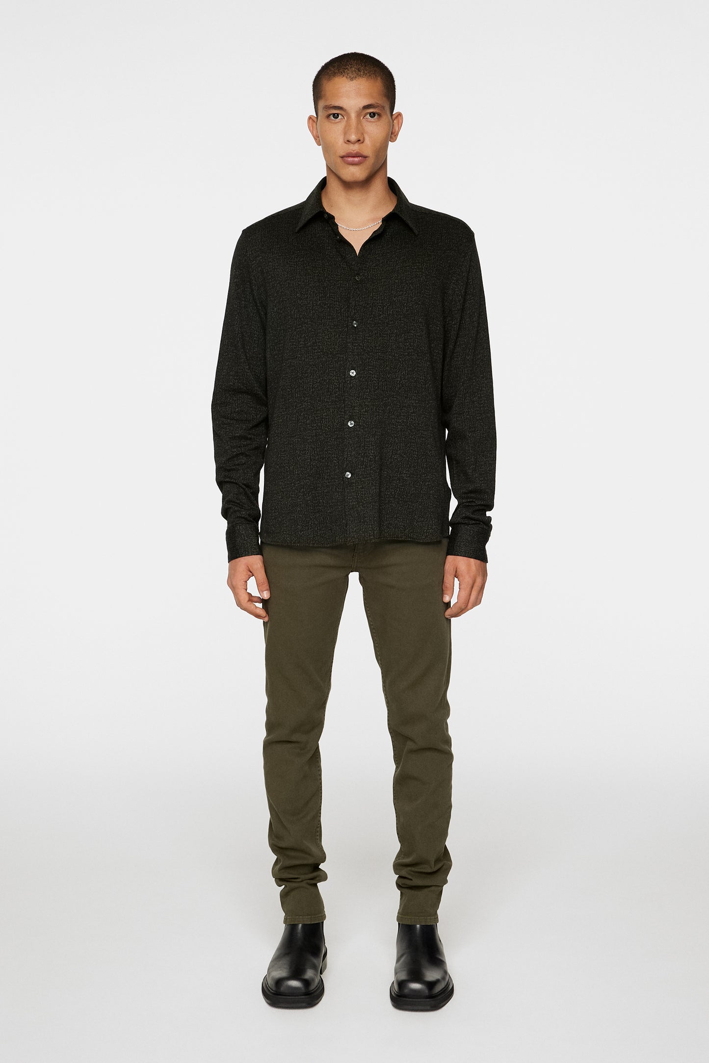 Marlon Jersey Shirt in Forest Green by J.Lindeberg