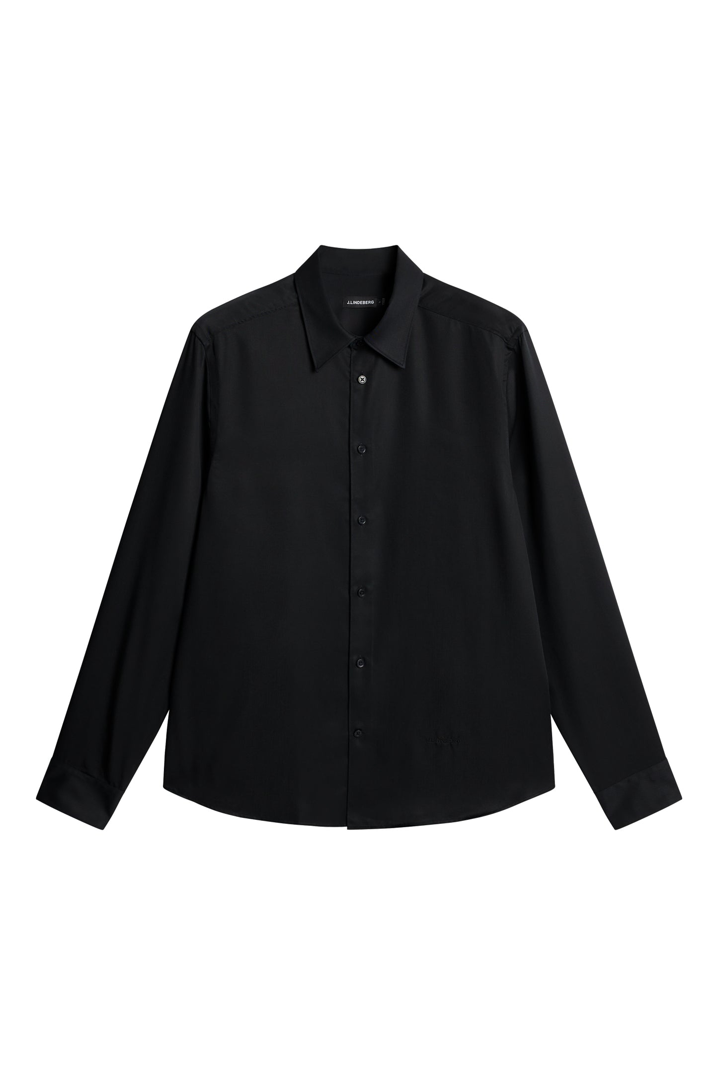Slim LS Comfort Tencel Shirt in Black by J.Lindeberg