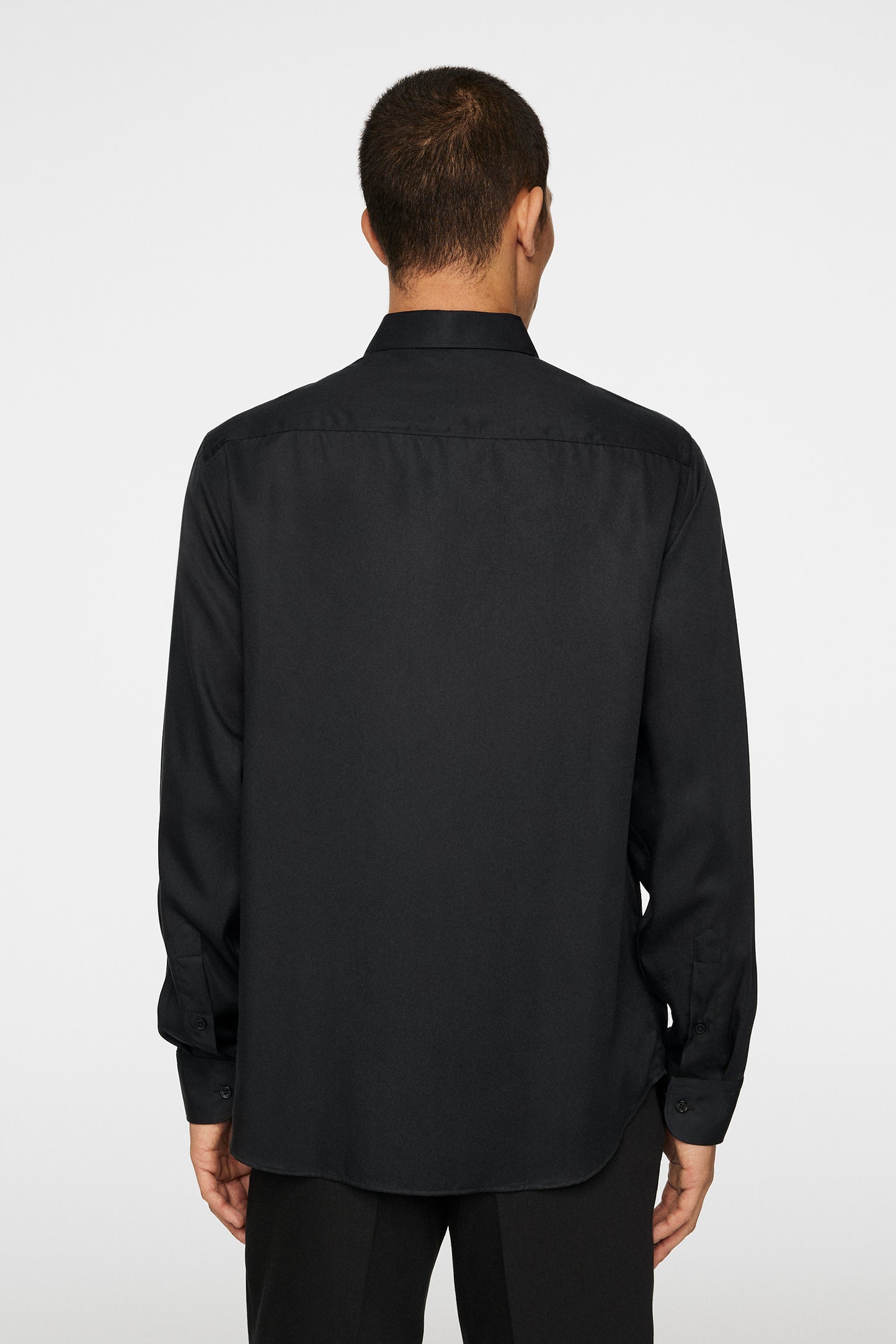Slim LS Comfort Tencel Shirt in Black by J.Lindeberg