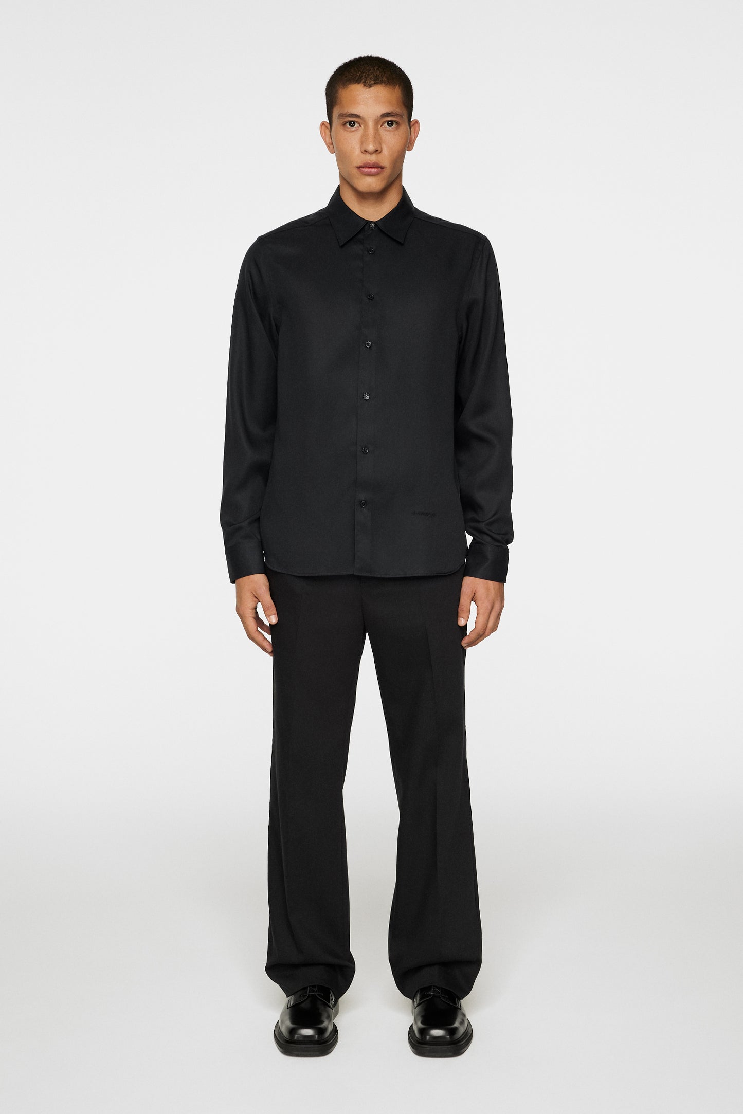 Slim LS Comfort Tencel Shirt in Black by J.Lindeberg