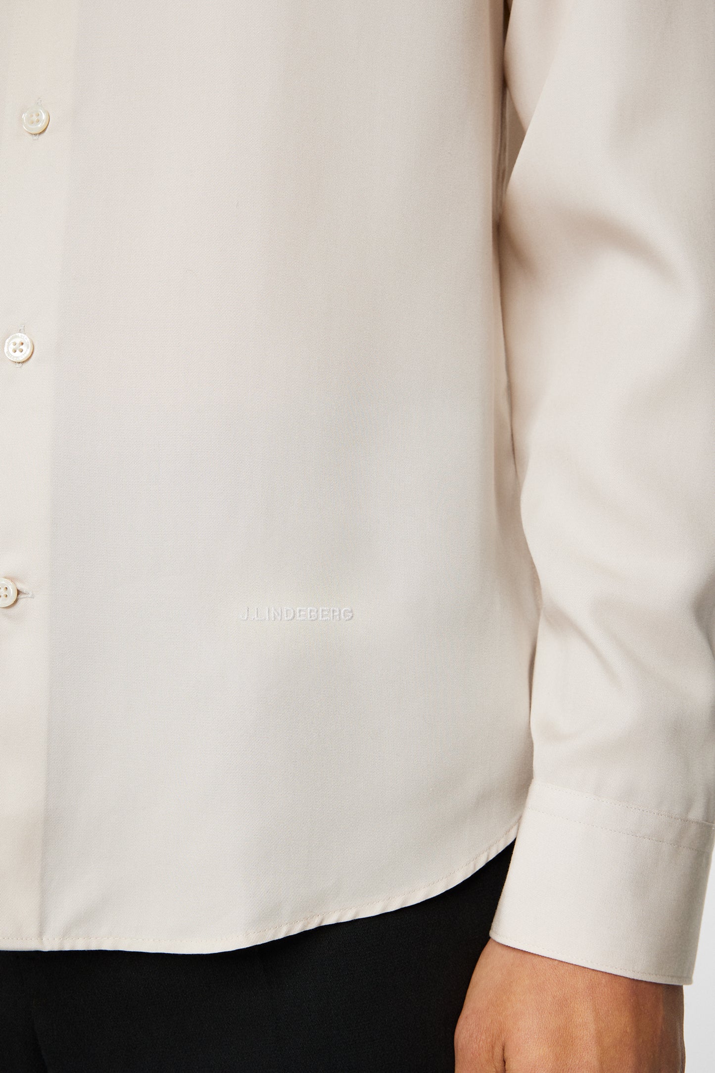 Slim LS Comfort Tencel Shirt in Moonbeam by J.Lindeberg
