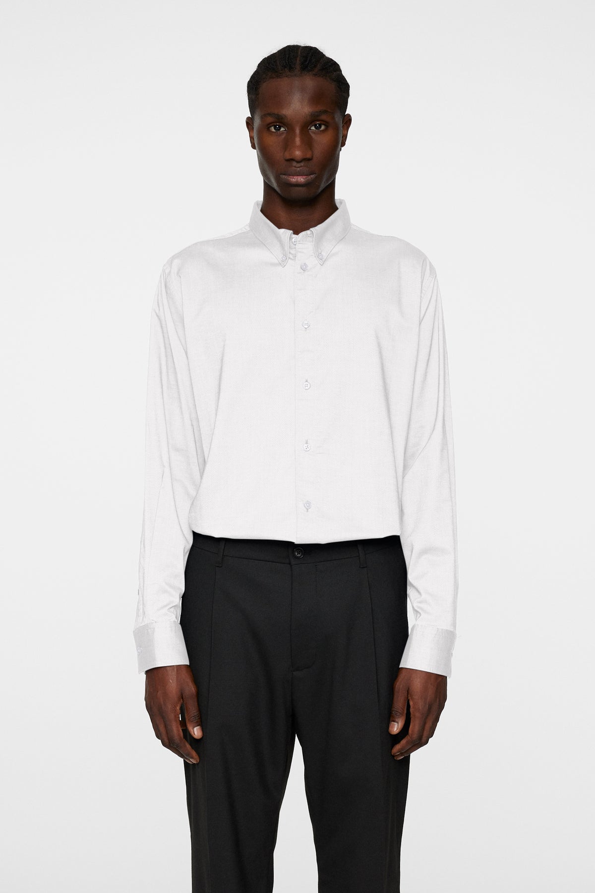 Reg Stretch Oxf Shirt in White by J.Lindeberg