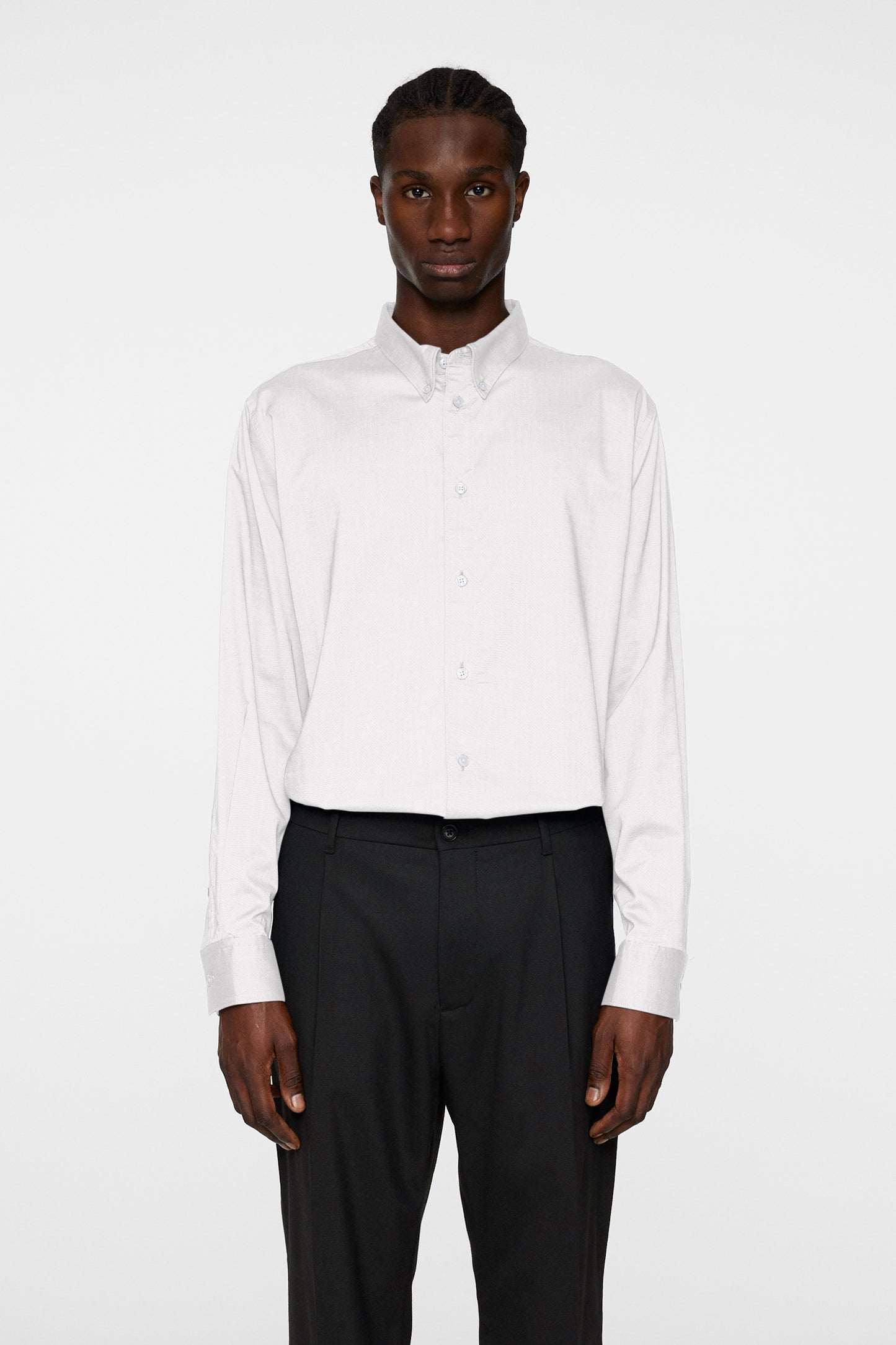 Reg Stretch Oxf Shirt in White by J.Lindeberg