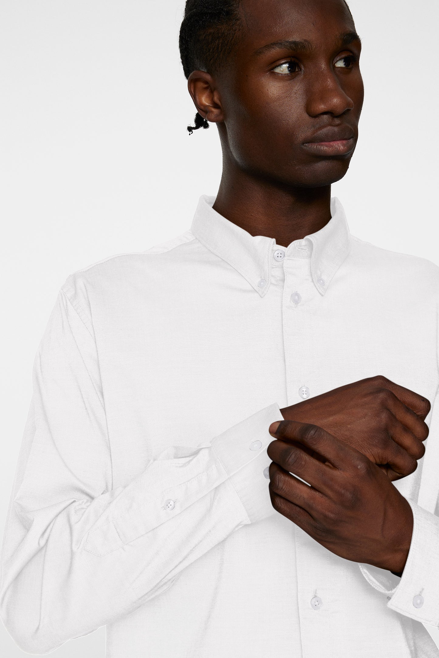 Reg Stretch Oxf Shirt in White by J.Lindeberg