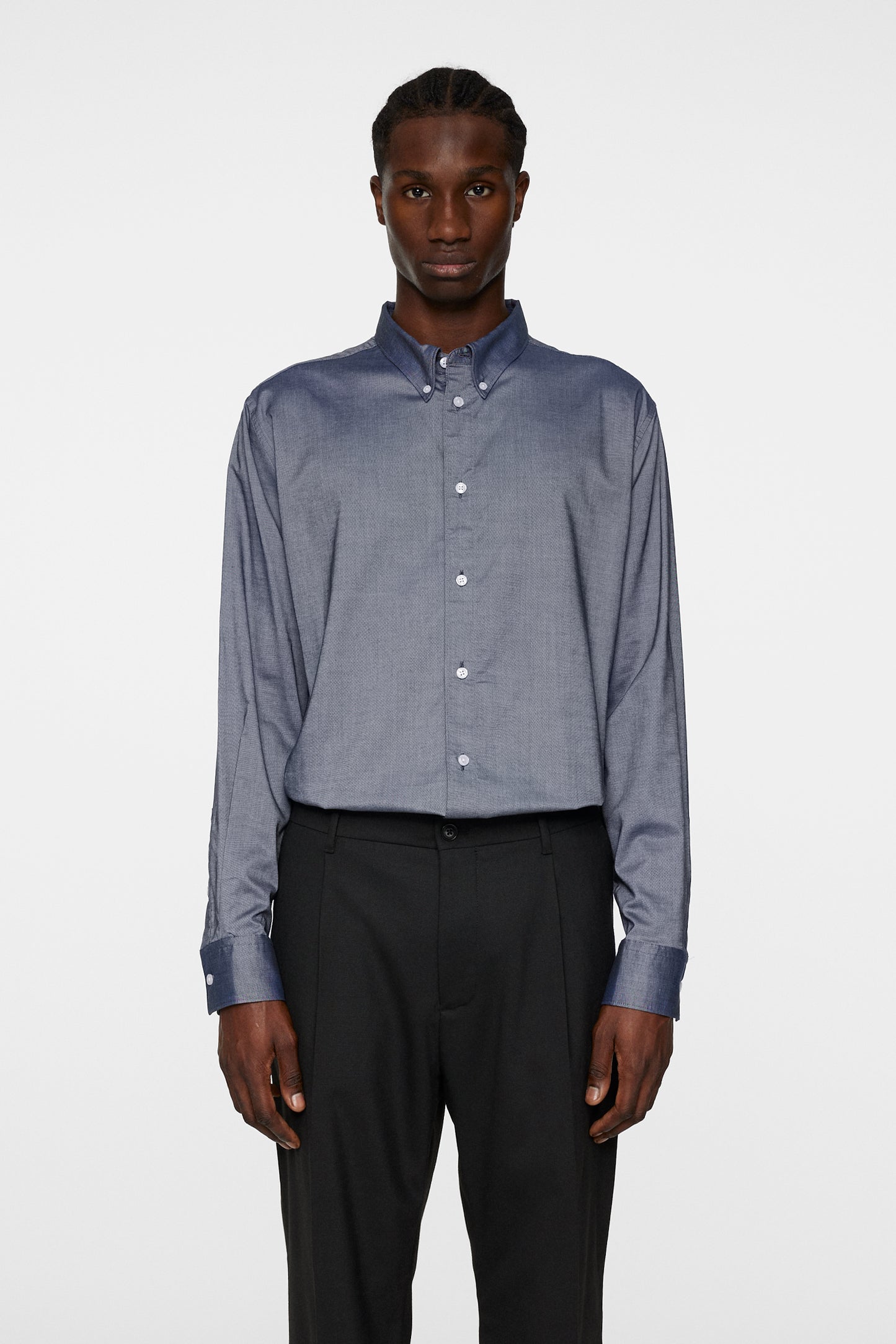 Reg Stretch Oxf Shirt in JL Navy by J.Lindeberg