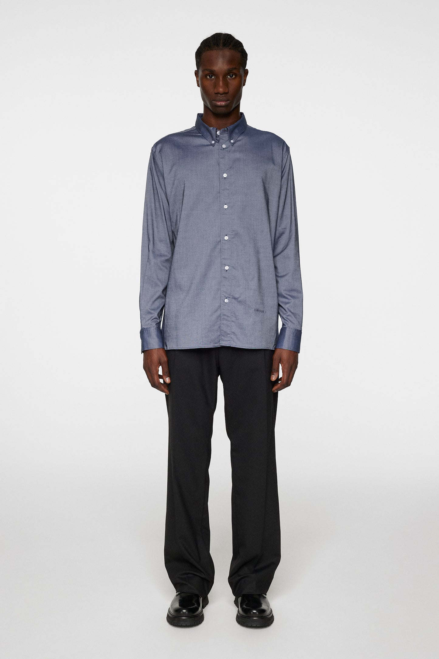 Reg Stretch Oxf Shirt in JL Navy by J.Lindeberg