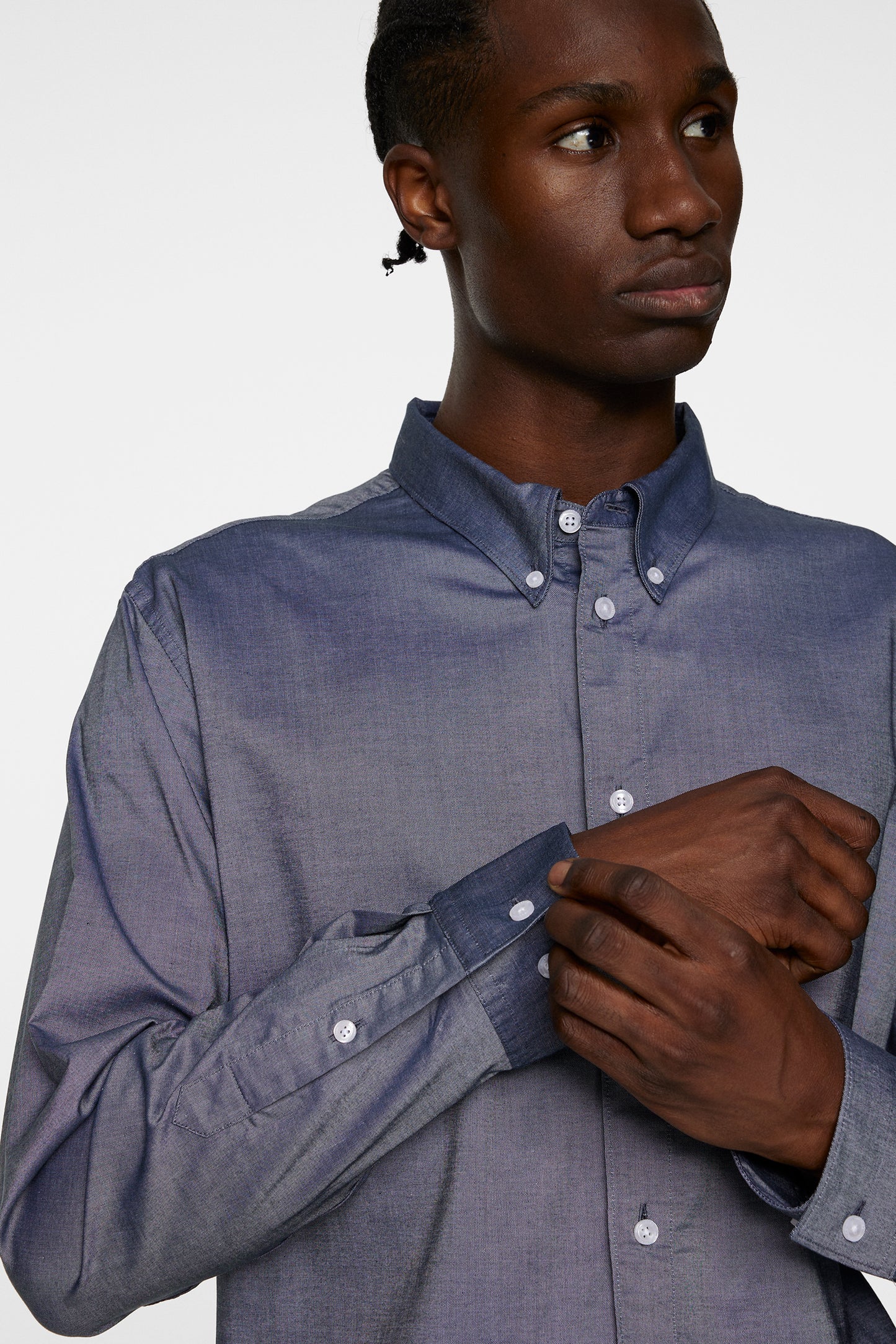 Reg Stretch Oxf Shirt in JL Navy by J.Lindeberg