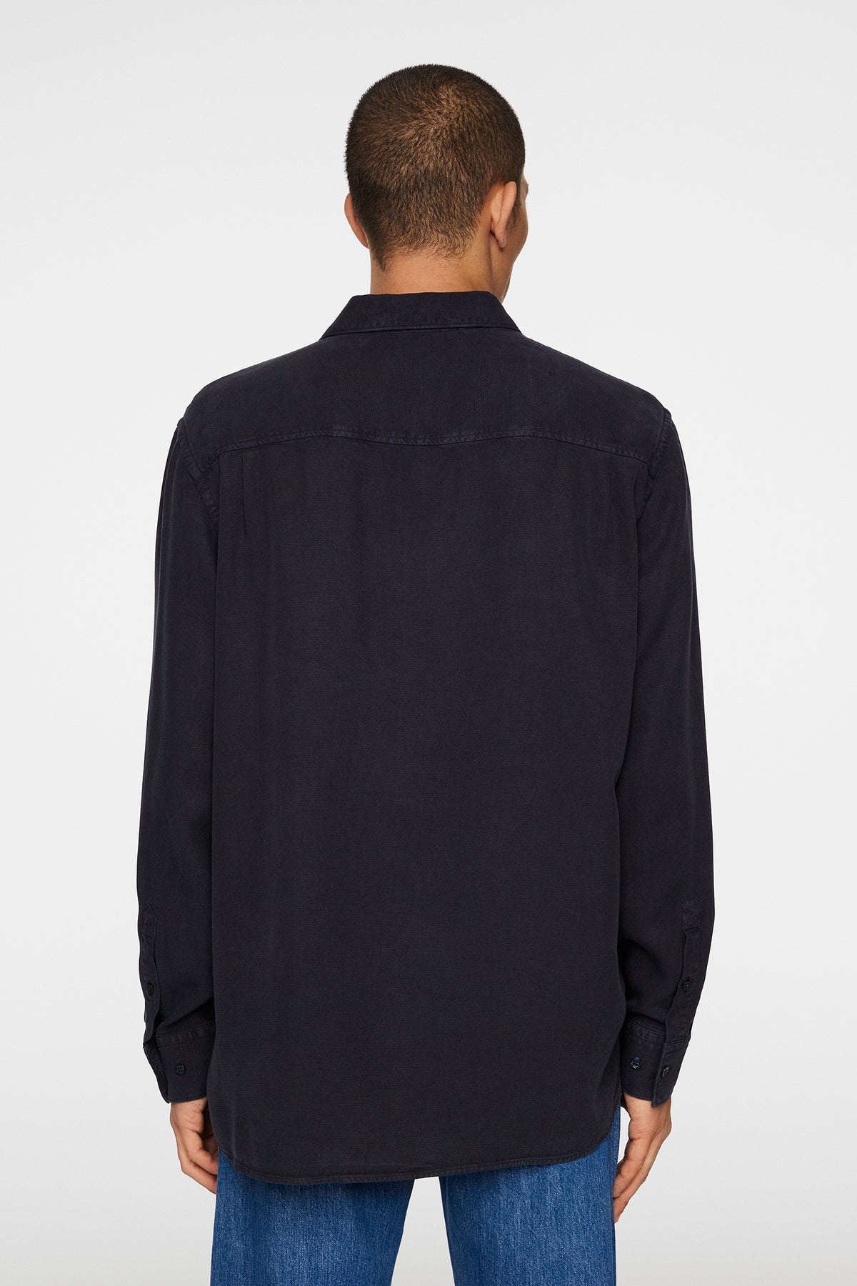 Reg Struct GMD Tencel Shirt in JL Navy by J.Lindeberg