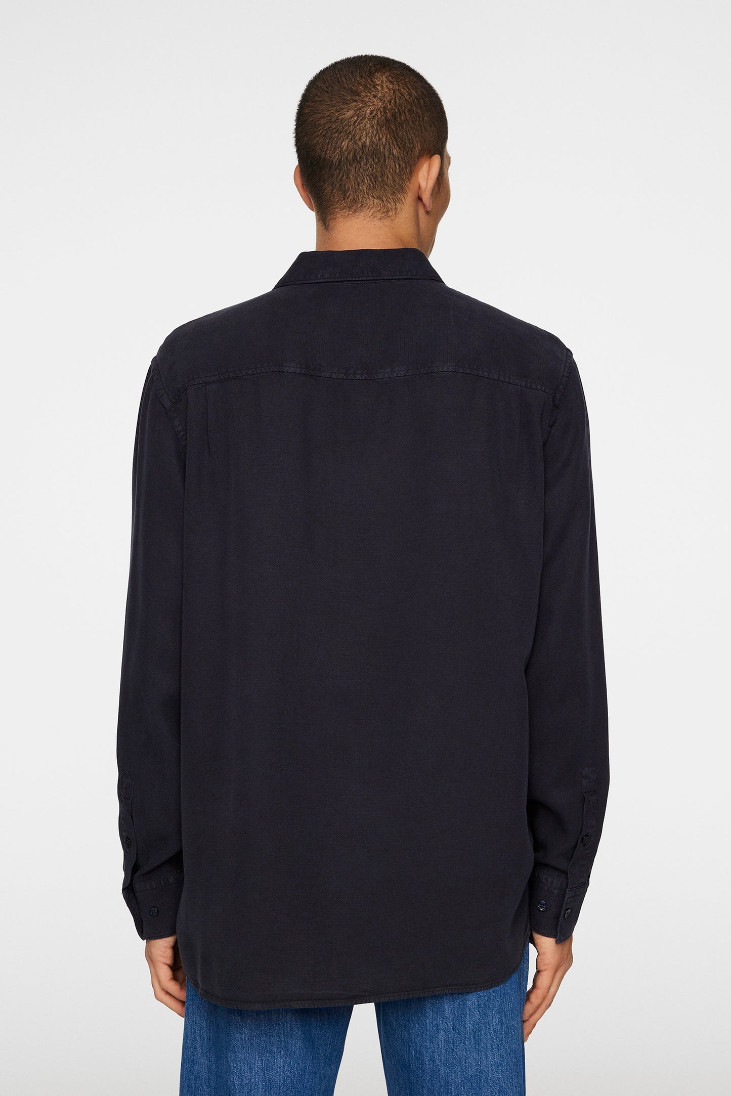 Reg Struct GMD Tencel Shirt in JL Navy by J.Lindeberg