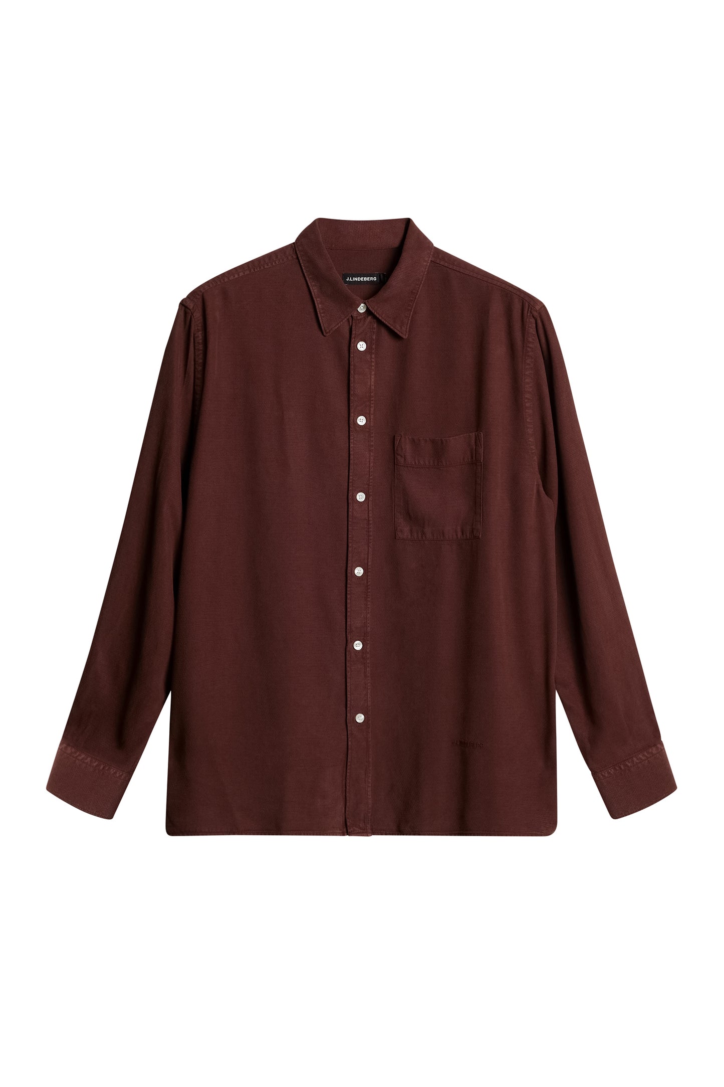 Reg Struct GMD Tencel Shirt in Bitter Chocolate by J.Lindeberg