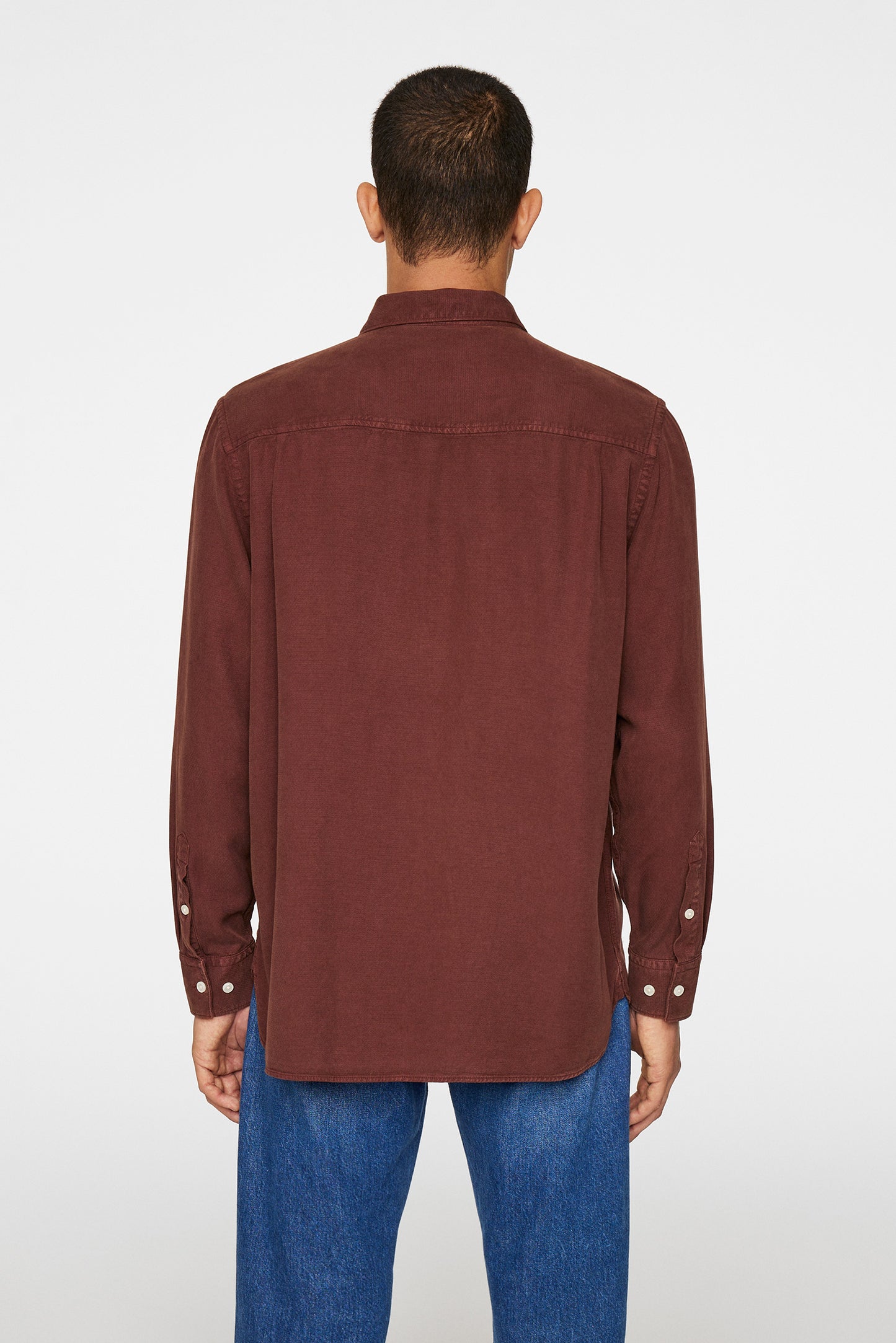 Reg Struct GMD Tencel Shirt in Bitter Chocolate by J.Lindeberg