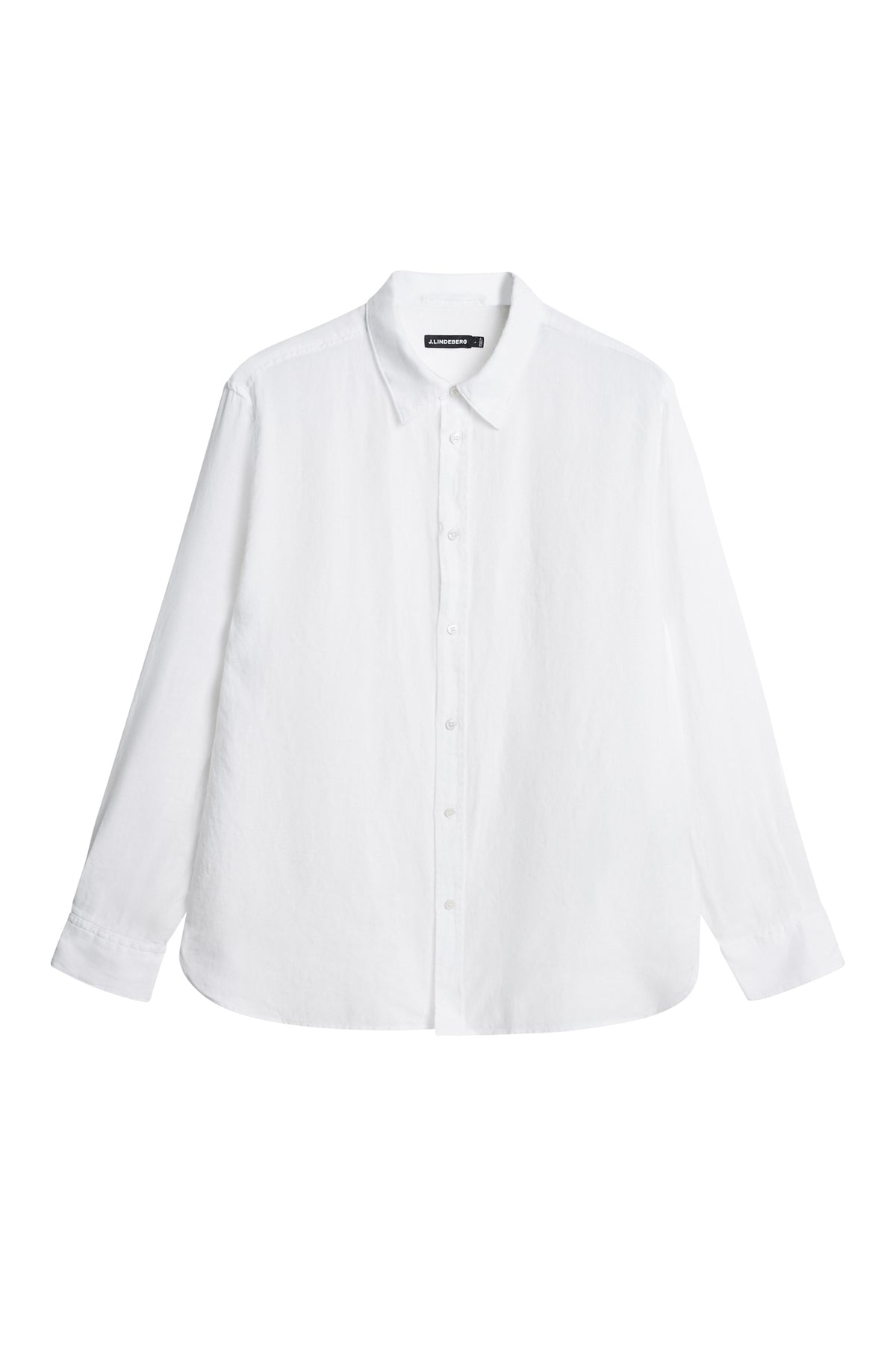 Reg LS Clean Linen Shirt in White by J.Lindeberg