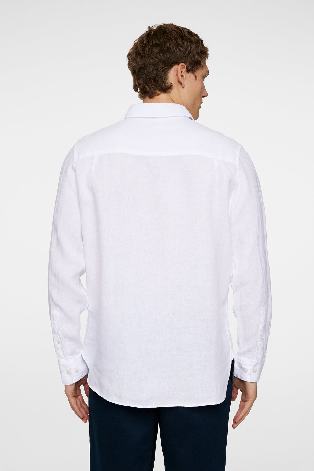 Reg LS Clean Linen Shirt in White by J.Lindeberg