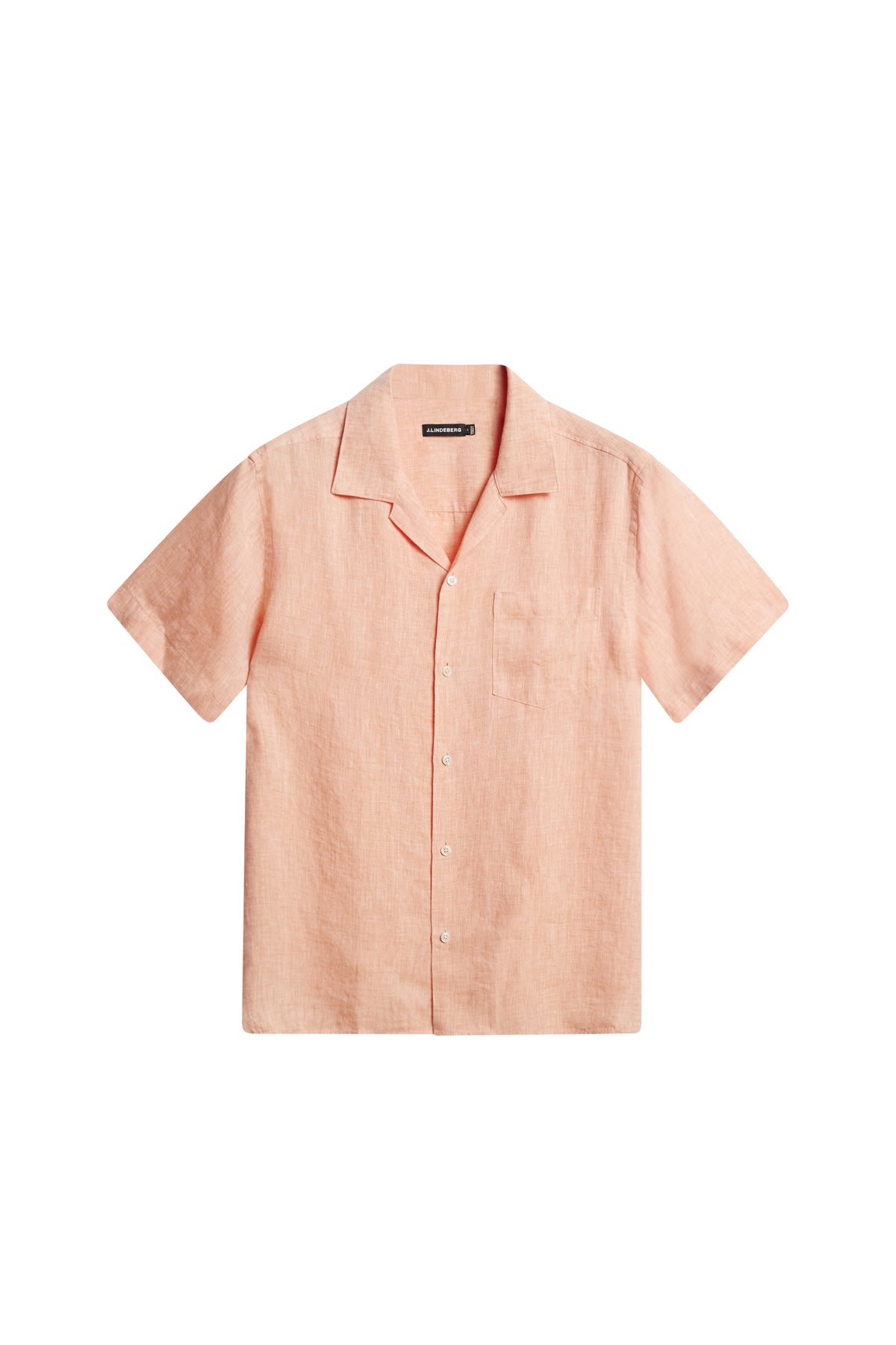 Elio Linen Melange Shirt in Mock Orange by J.Lindeberg