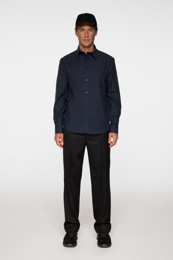 Slim Light Flannel Shirt / JL Navy