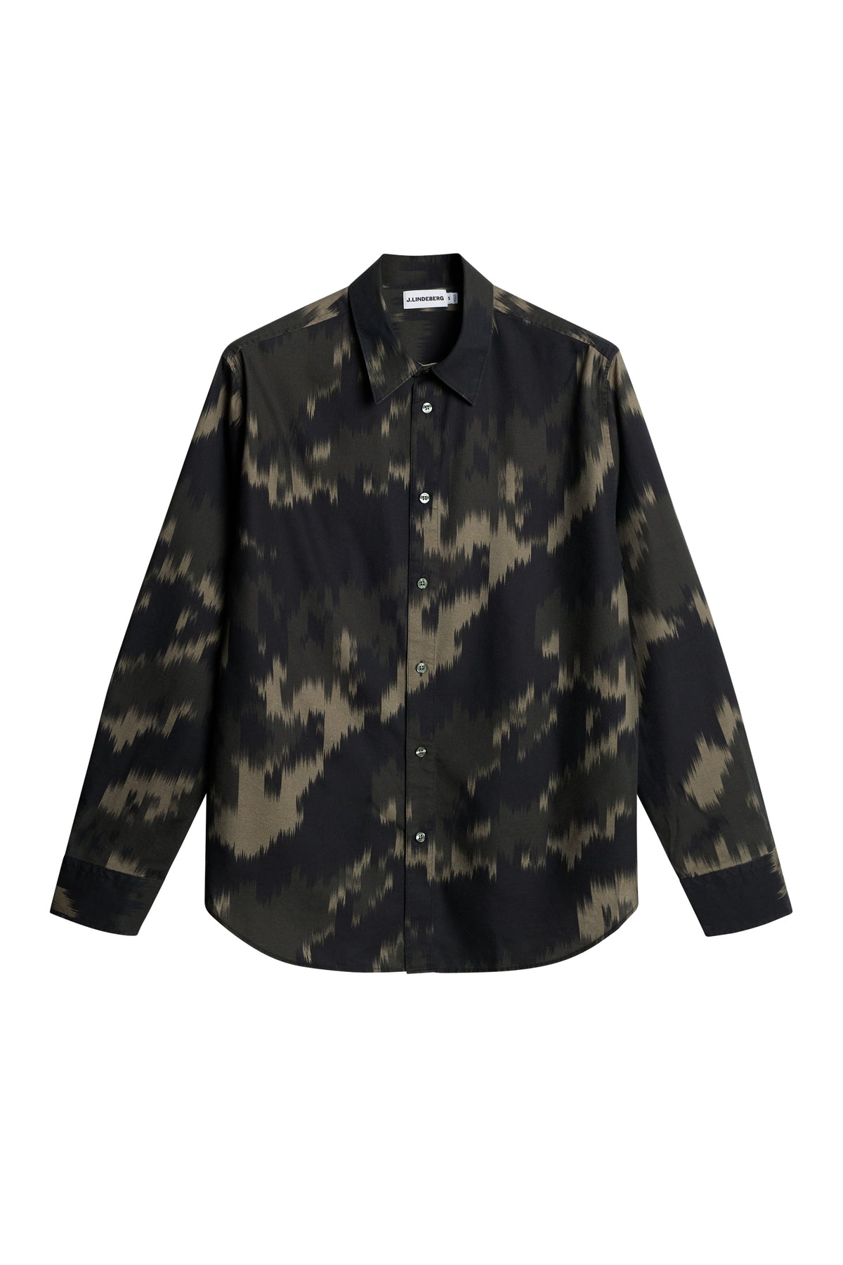 Reg LS Tencel Print Shirt in Warp Forest L by J.Lindeberg