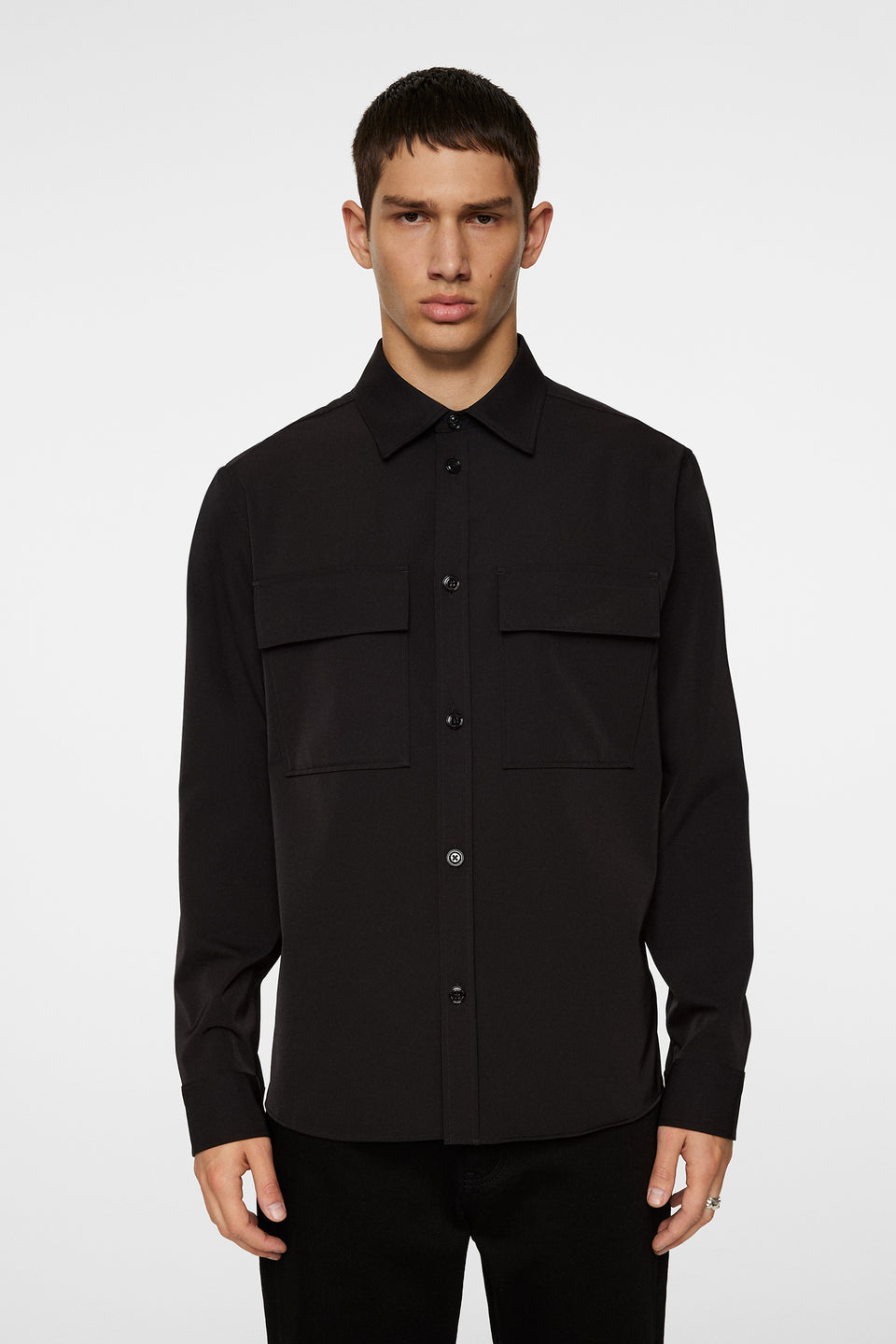 Finnigan Tech Drape Shirt / Black