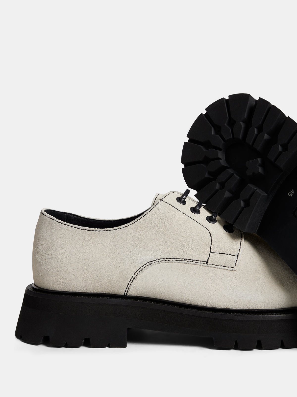 Derby Suede Shoe in Moonbeam by J.Lindeberg