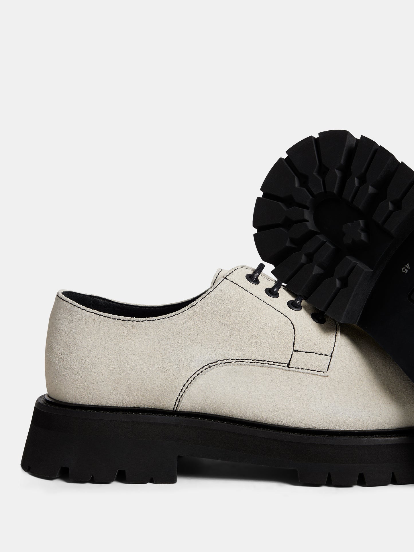 Derby Suede Shoe in Moonbeam by J.Lindeberg