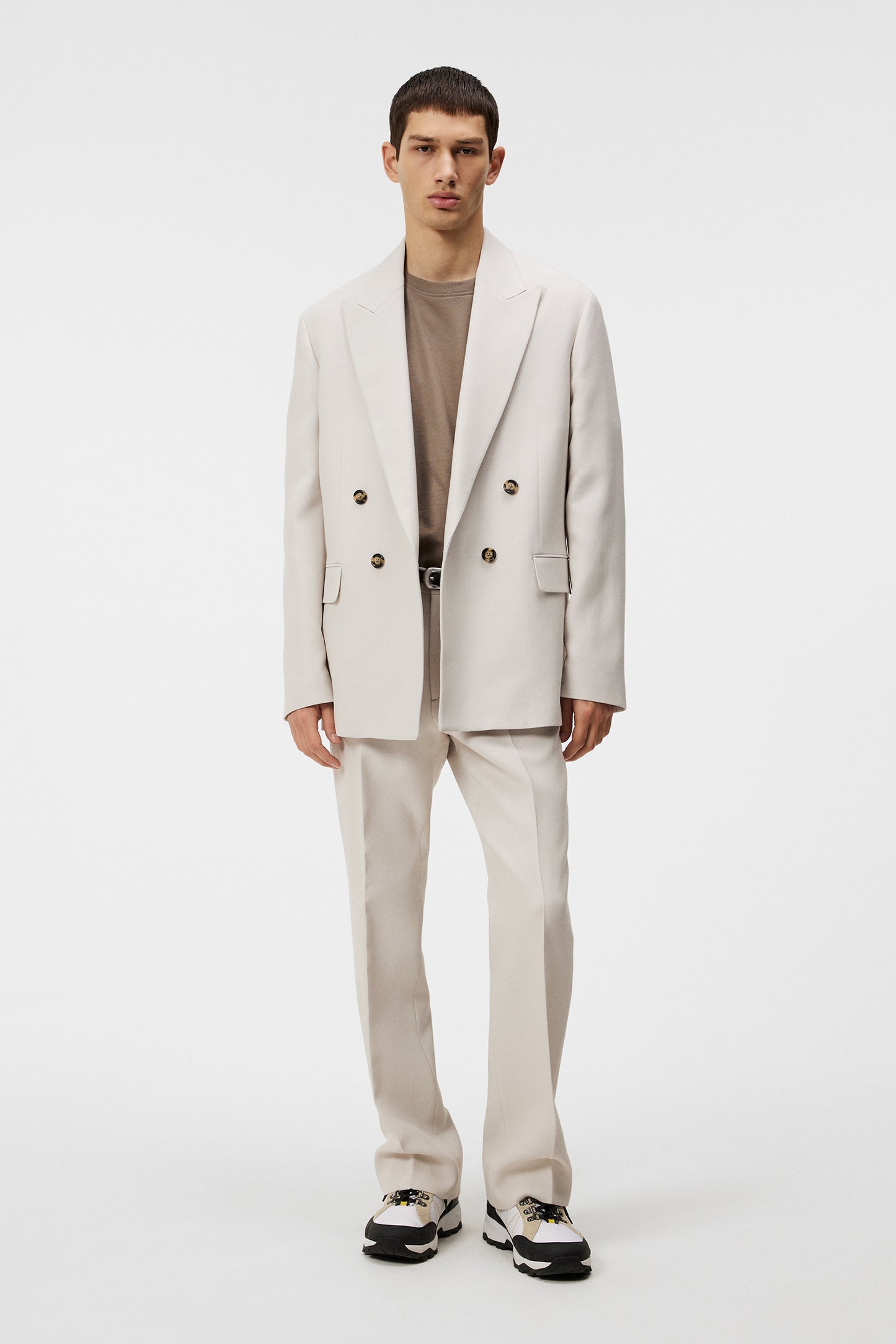 David U Double Weave Blazer in Moonbeam by J.Lindeberg