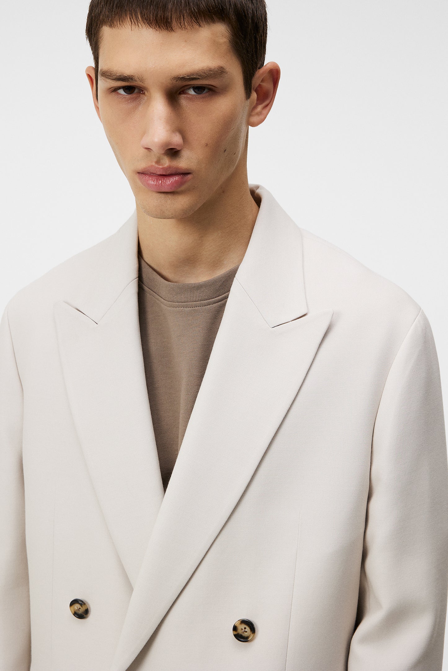 David U Double Weave Blazer in Moonbeam by J.Lindeberg