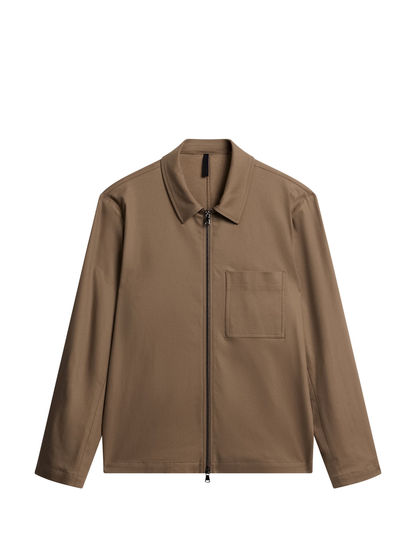 Julius Cotton Twill Overshirt in Walnut by J.Lindeberg