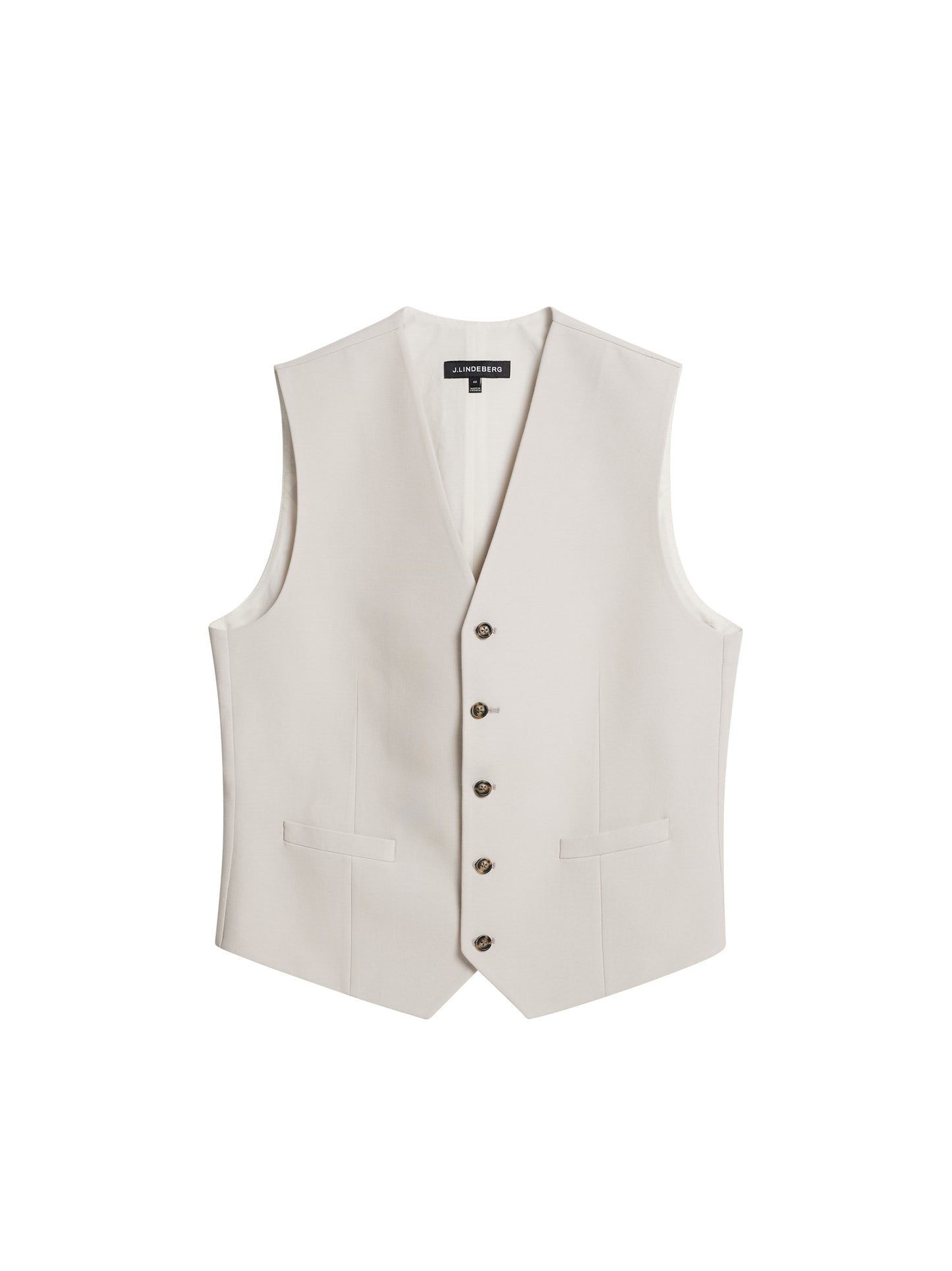 Walid Double weave Waistcoat in Moonbeam by J.Lindeberg