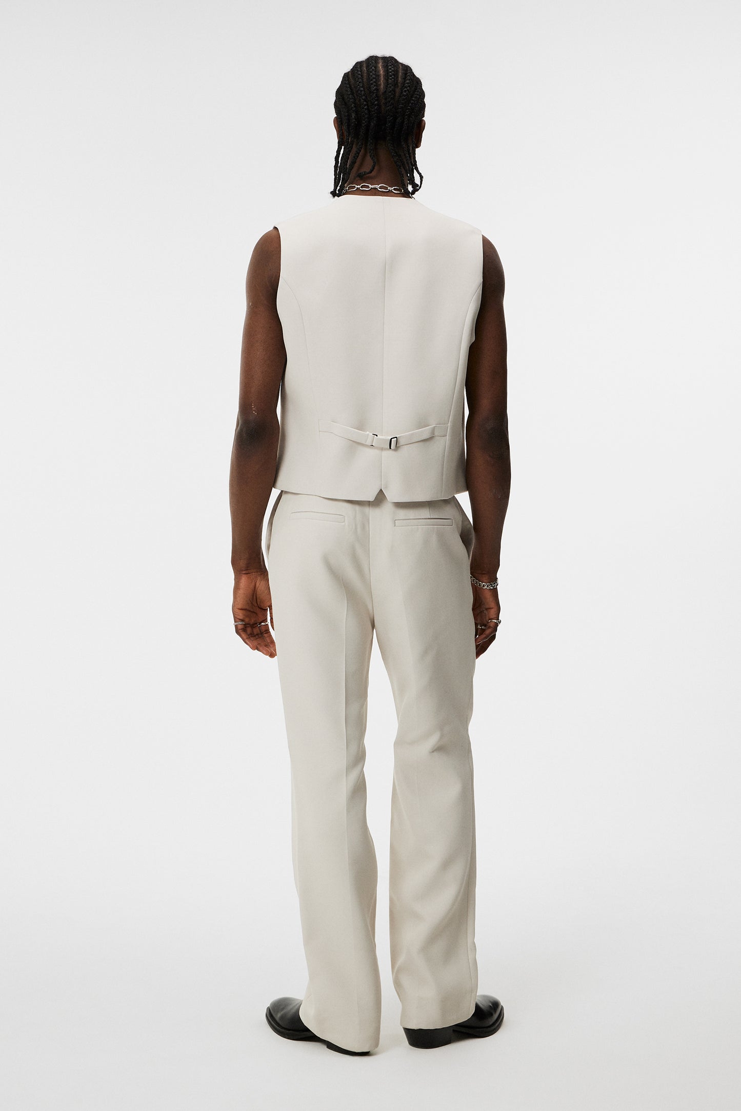 Walid Double weave Waistcoat in Moonbeam by J.Lindeberg