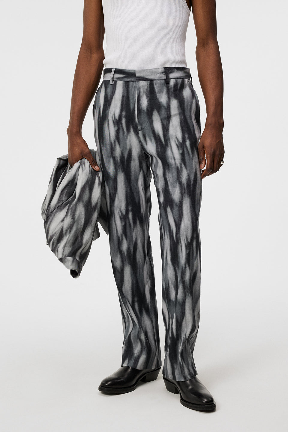 Haij Printed Linen Mix / Black