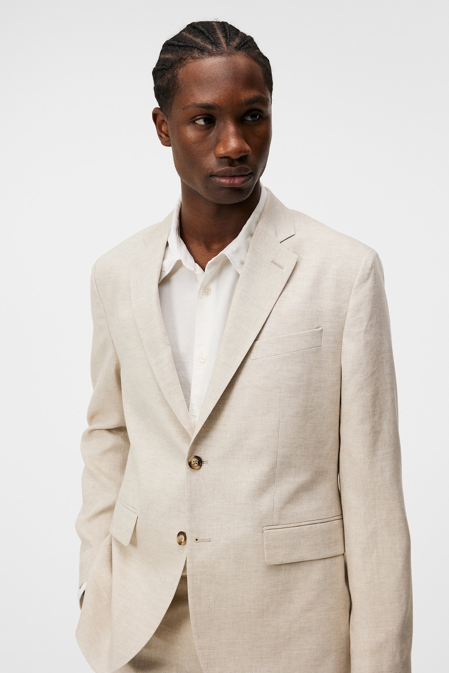 Hopper U Super Linen Blazer in Moonbeam by J.Lindeberg