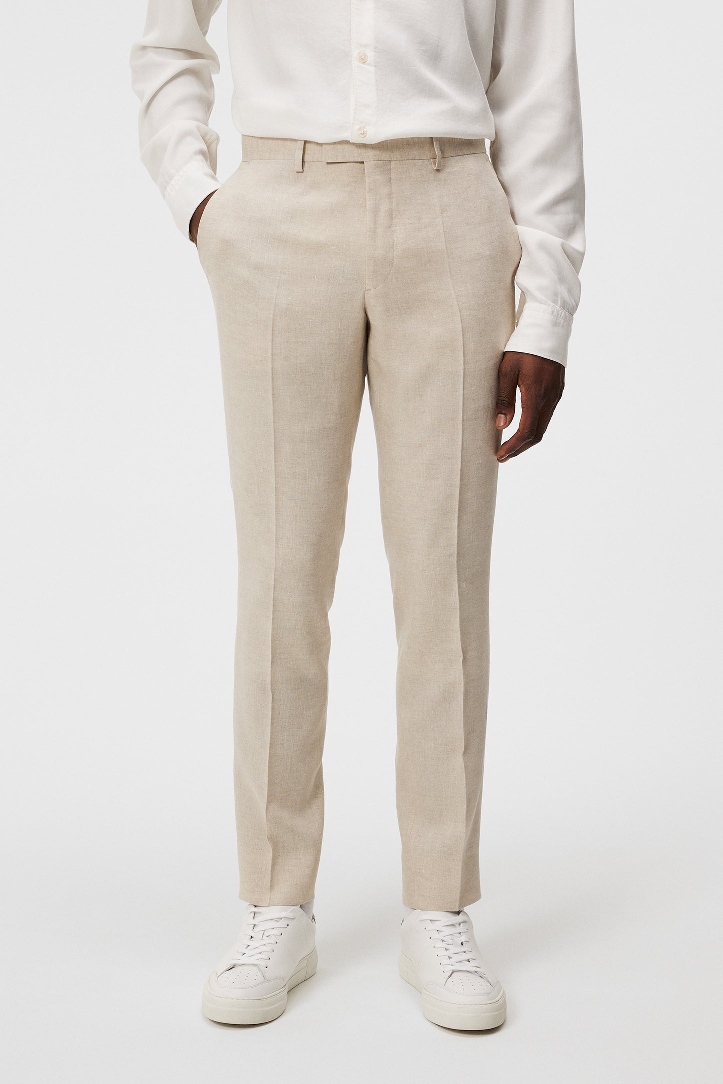 Grant Super Linen Pants in Moonbeam by J.Lindeberg