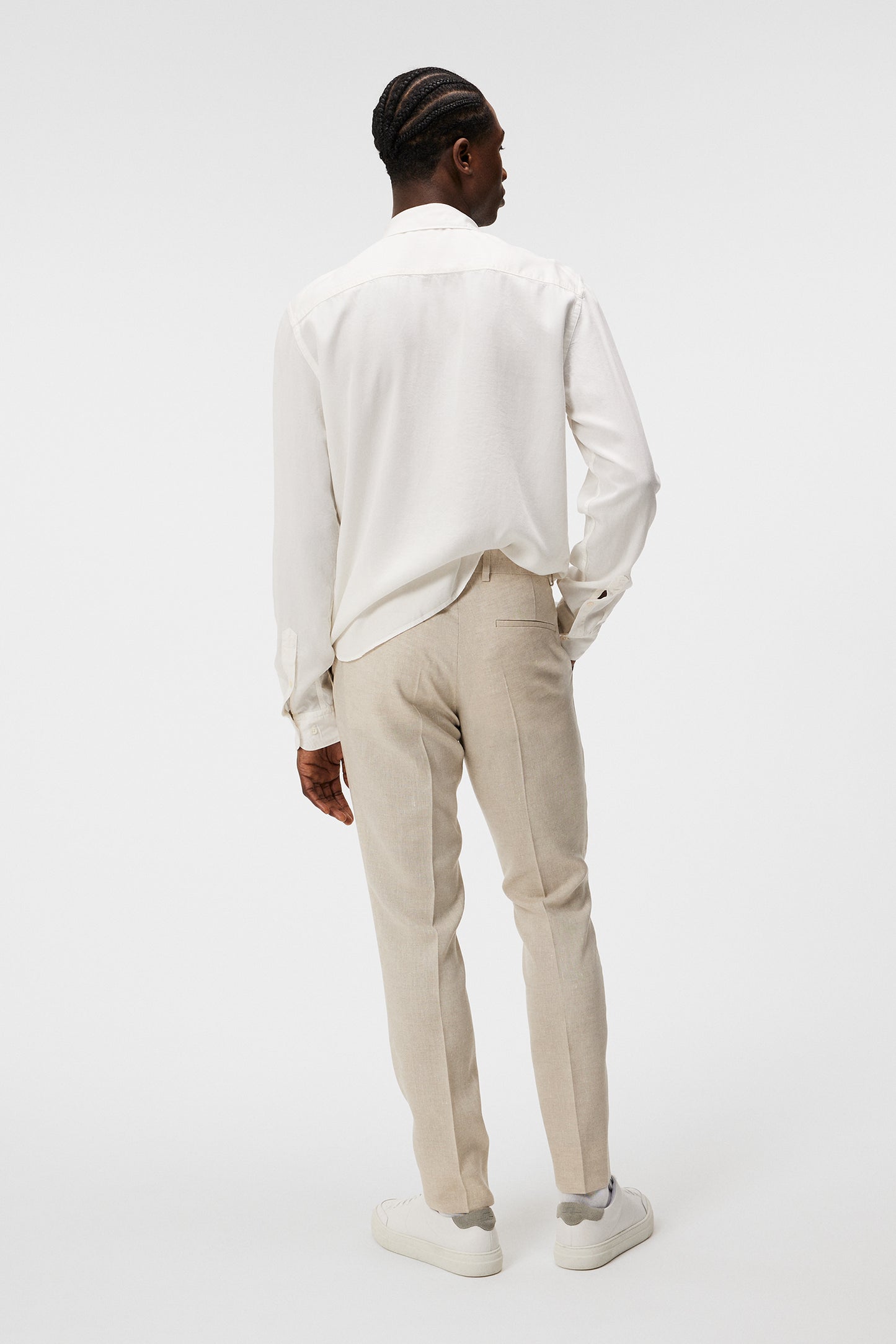 Grant Super Linen Pants in Moonbeam by J.Lindeberg