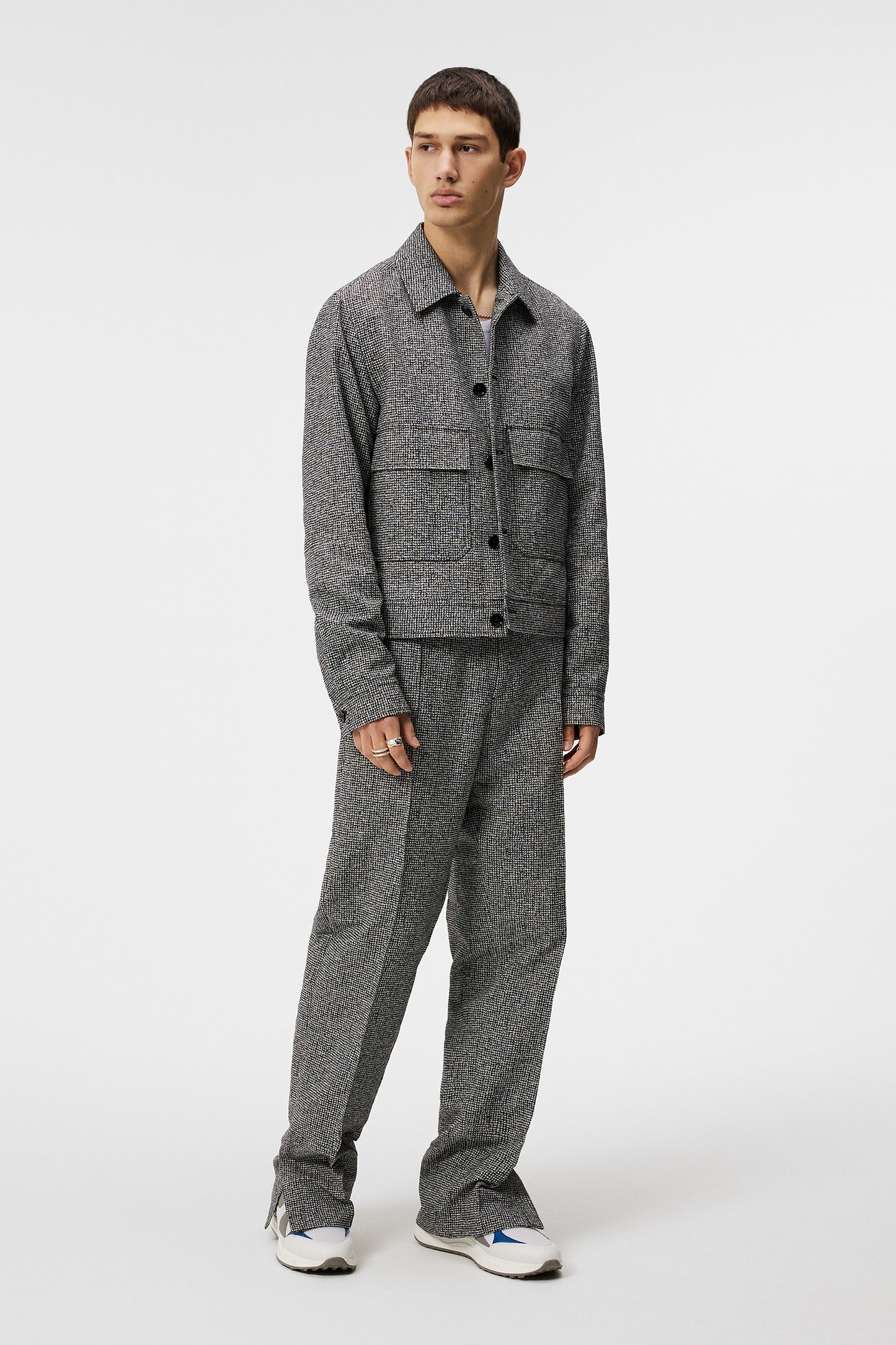 Housten 2 Tone Overshirt in Black by J.Lindeberg