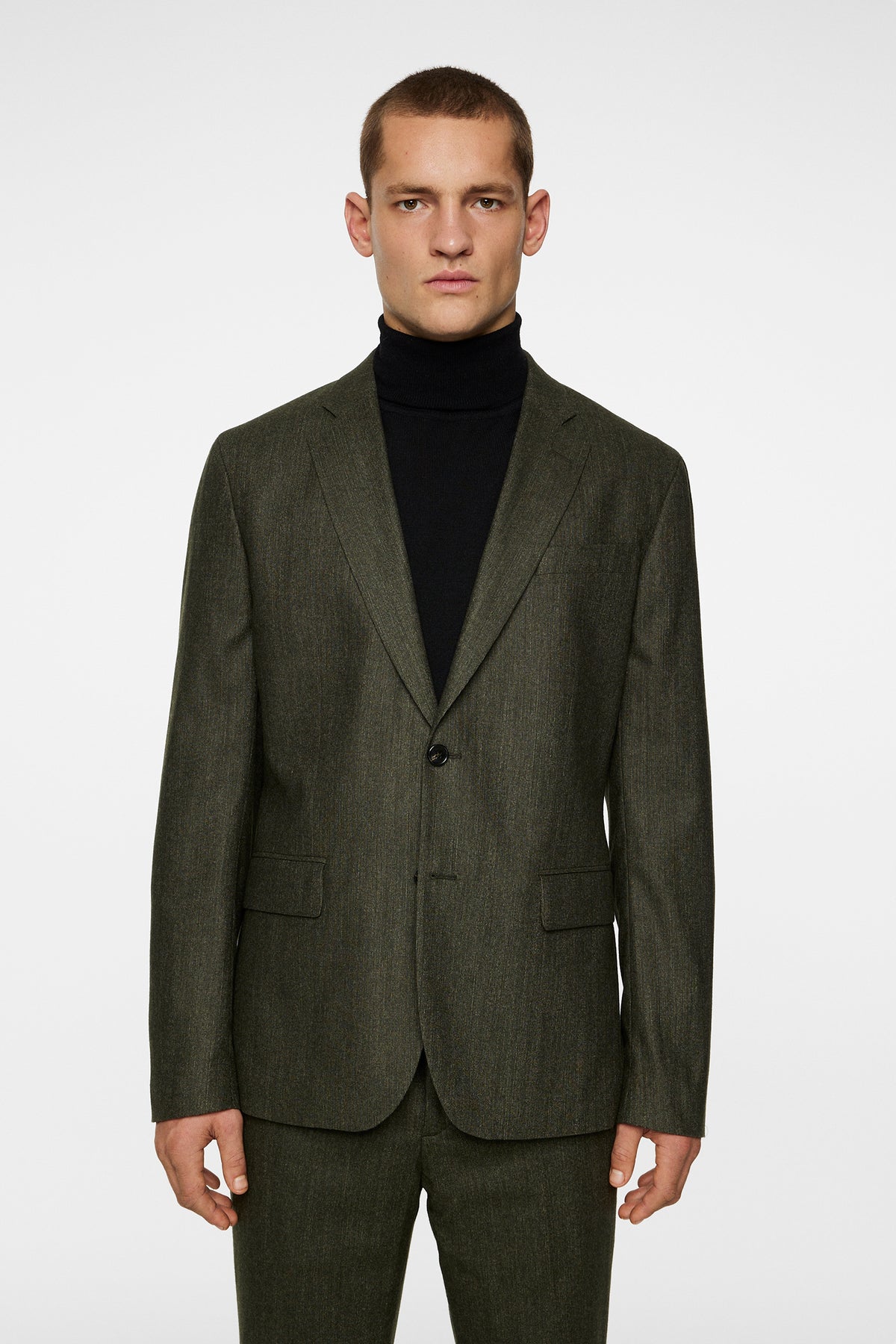 Elton U Cash Stretch Flannel in Forest Green by J.Lindeberg
