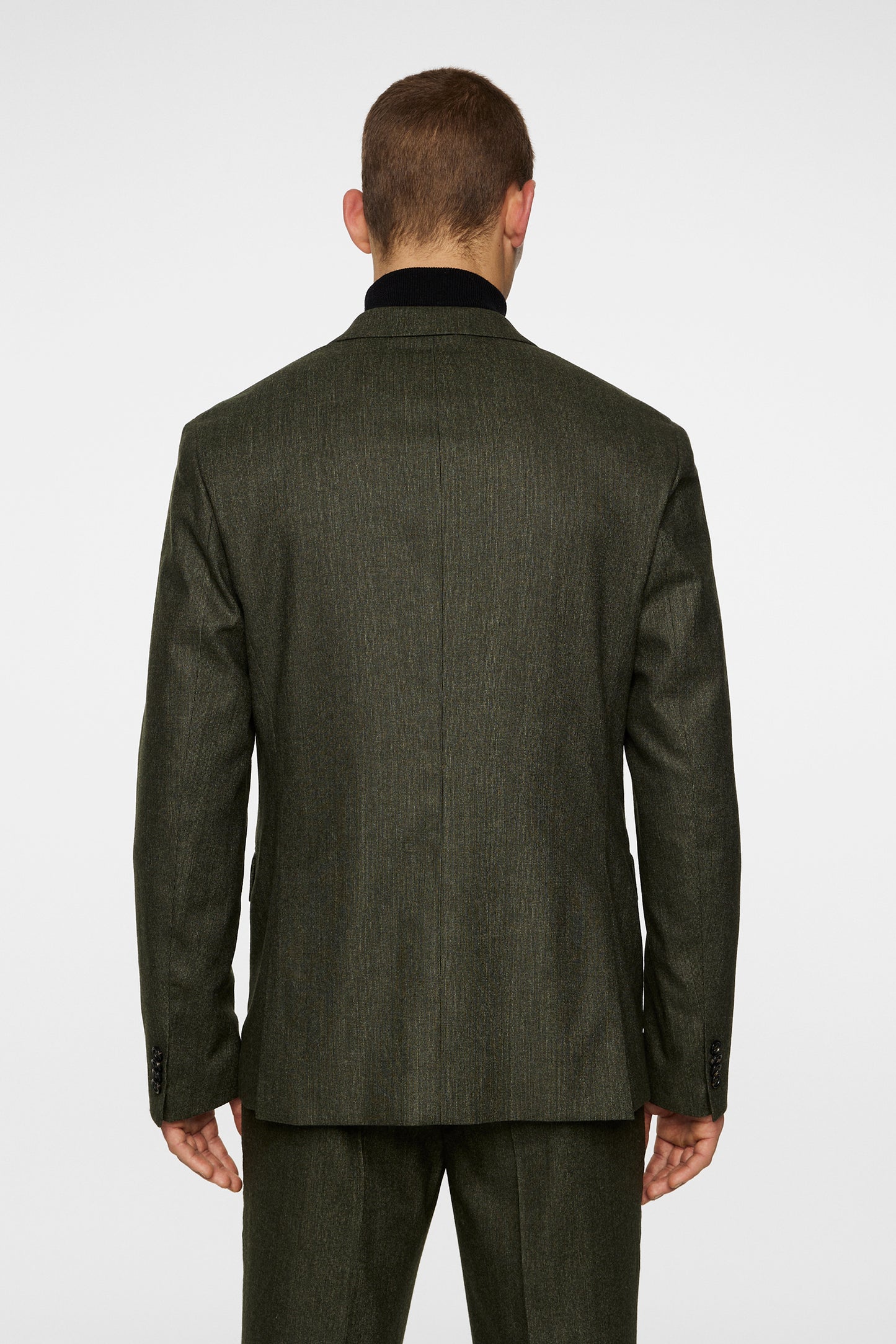 Elton U Cash Stretch Flannel in Forest Green by J.Lindeberg