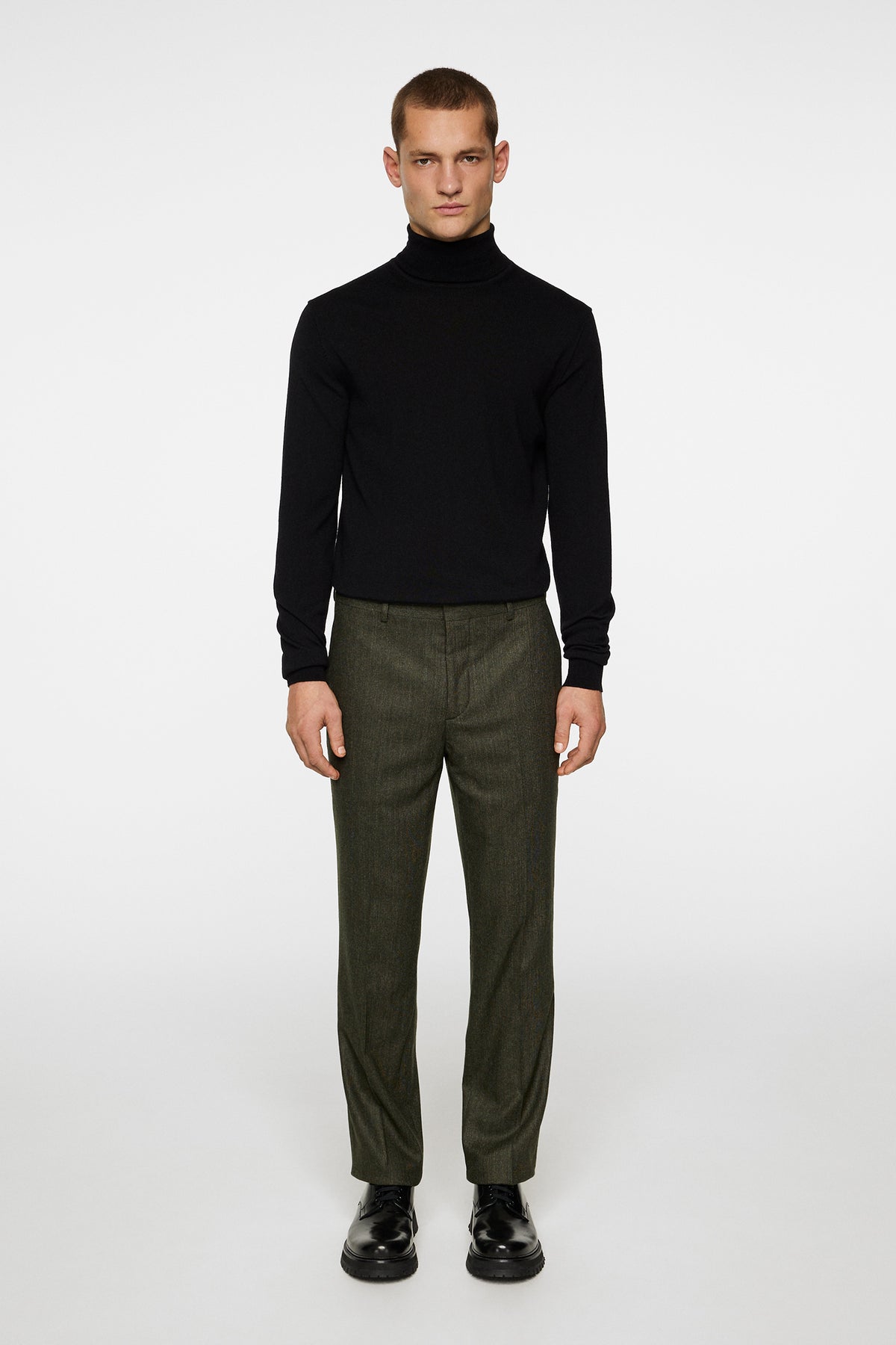 Lois Cash Stretch Flannel in Forest Green by J.Lindeberg